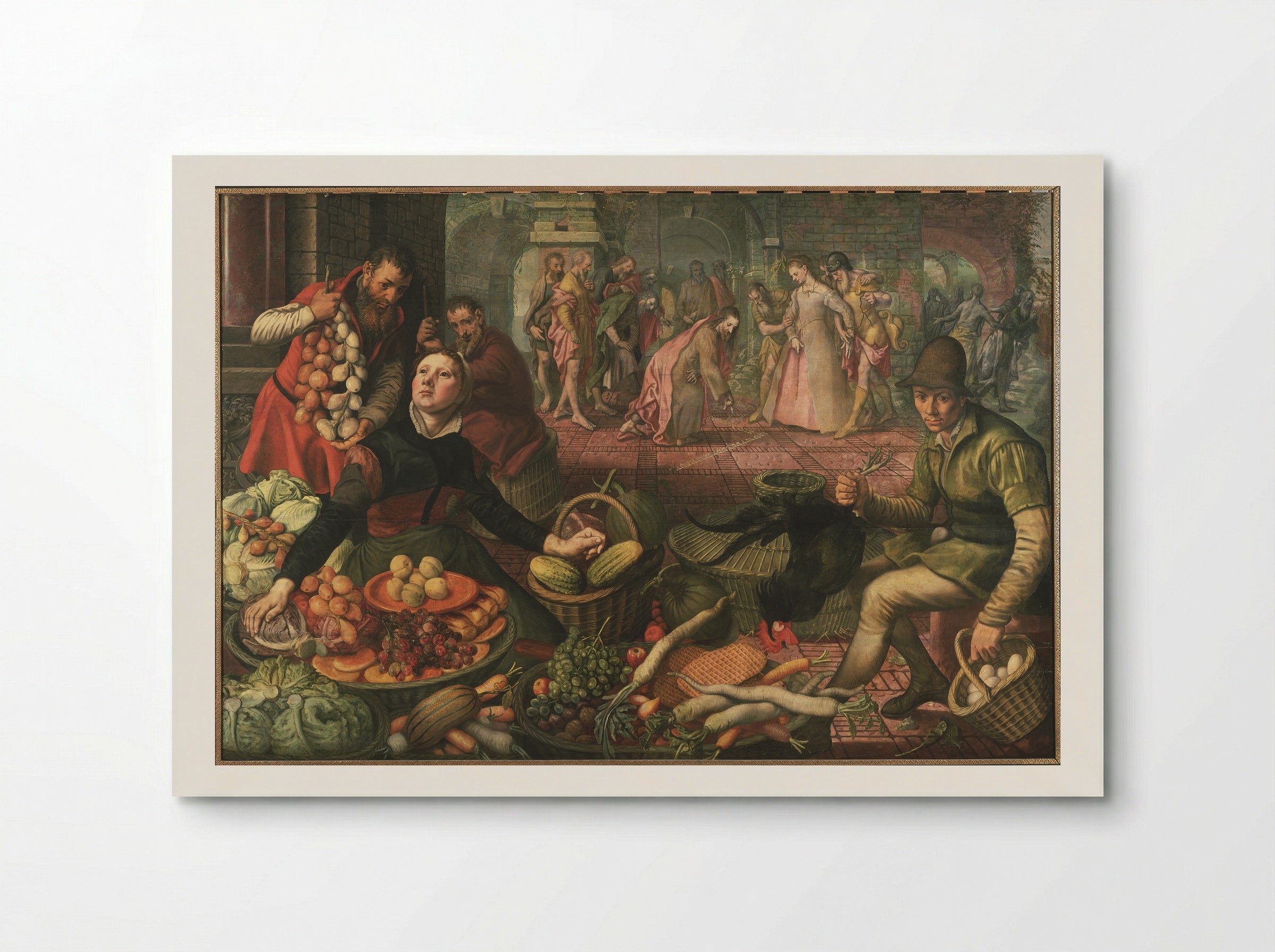 Market with Christ and the Woman Taken in Adultery - Pieter Aertsen - Poster