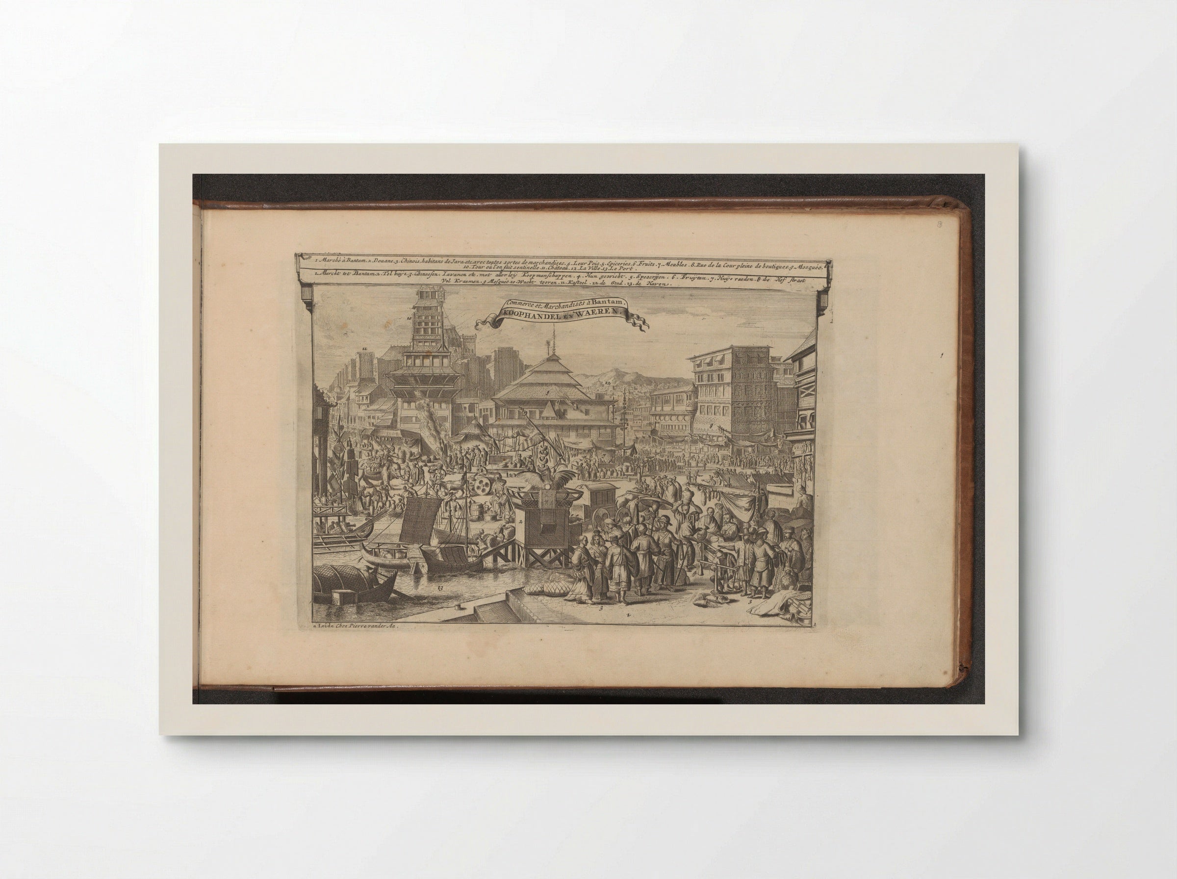 Markt en handel in Bantam - Romeyn de Hooghe - Poster