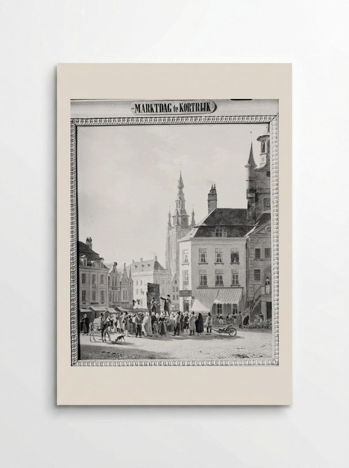 Marktdag in Kortrijk - Jan Baptiste De Jonghe - Poster