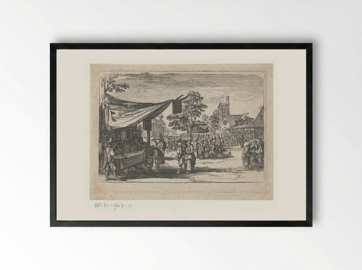 Markttafereel - Nicolas de Son - Framed Print Black