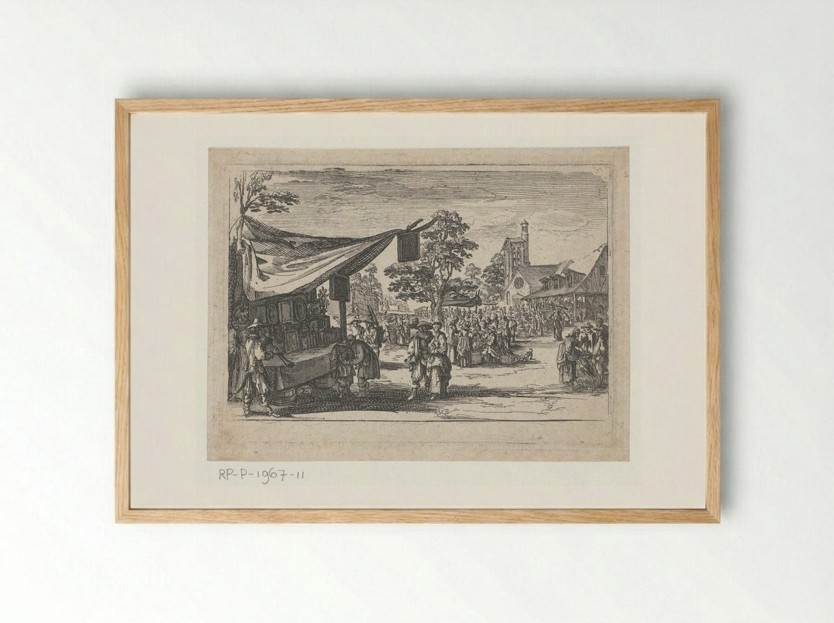Markttafereel - Nicolas de Son - Framed Print Wood