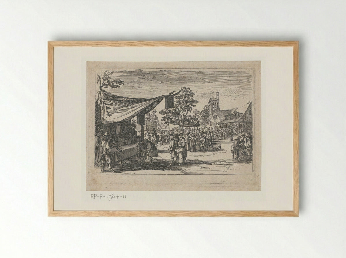Markttafereel - Nicolas de Son - Framed Print Wood