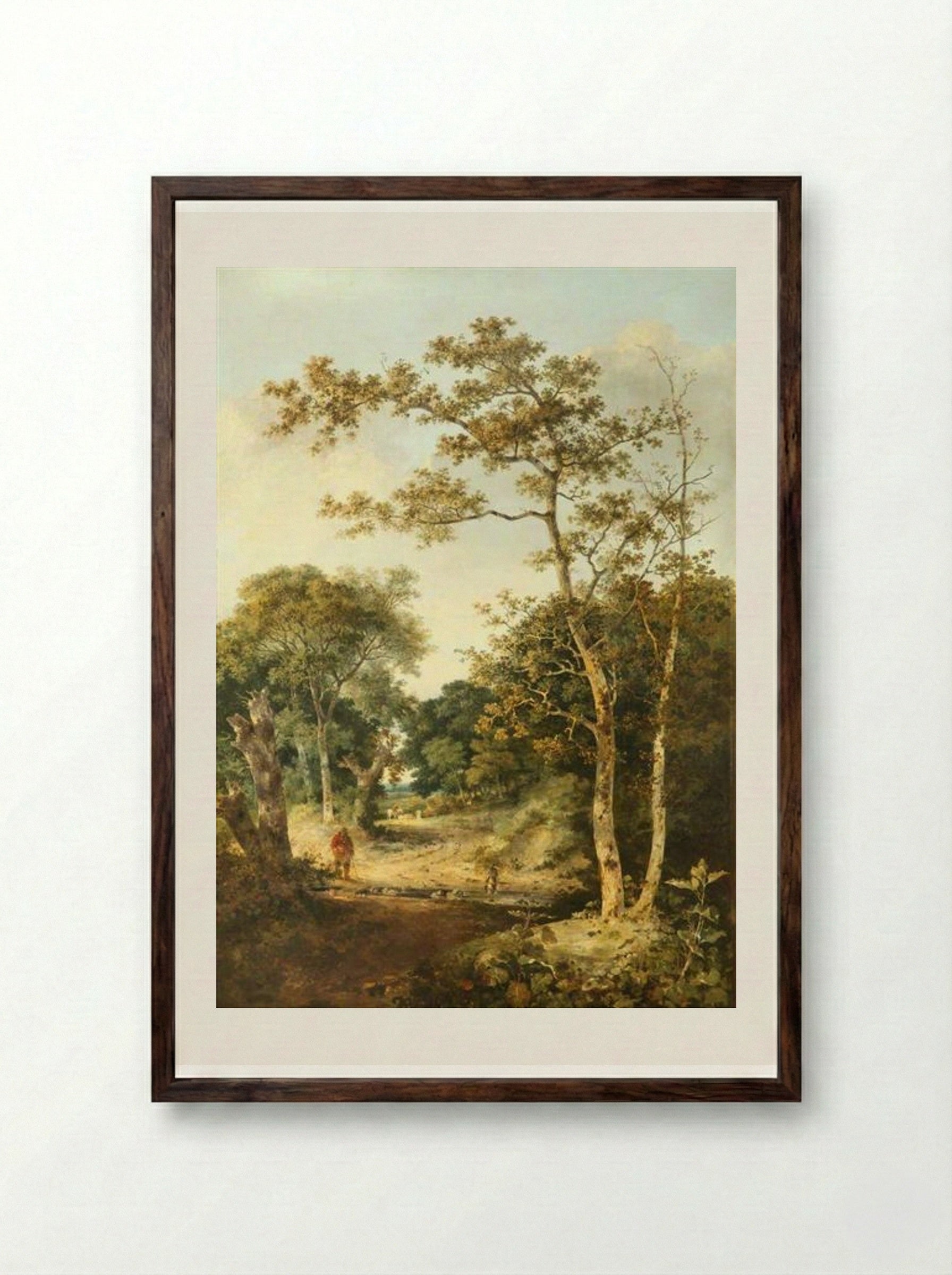 Marlingford Grove - John Crome - Framed Print Dark Wood