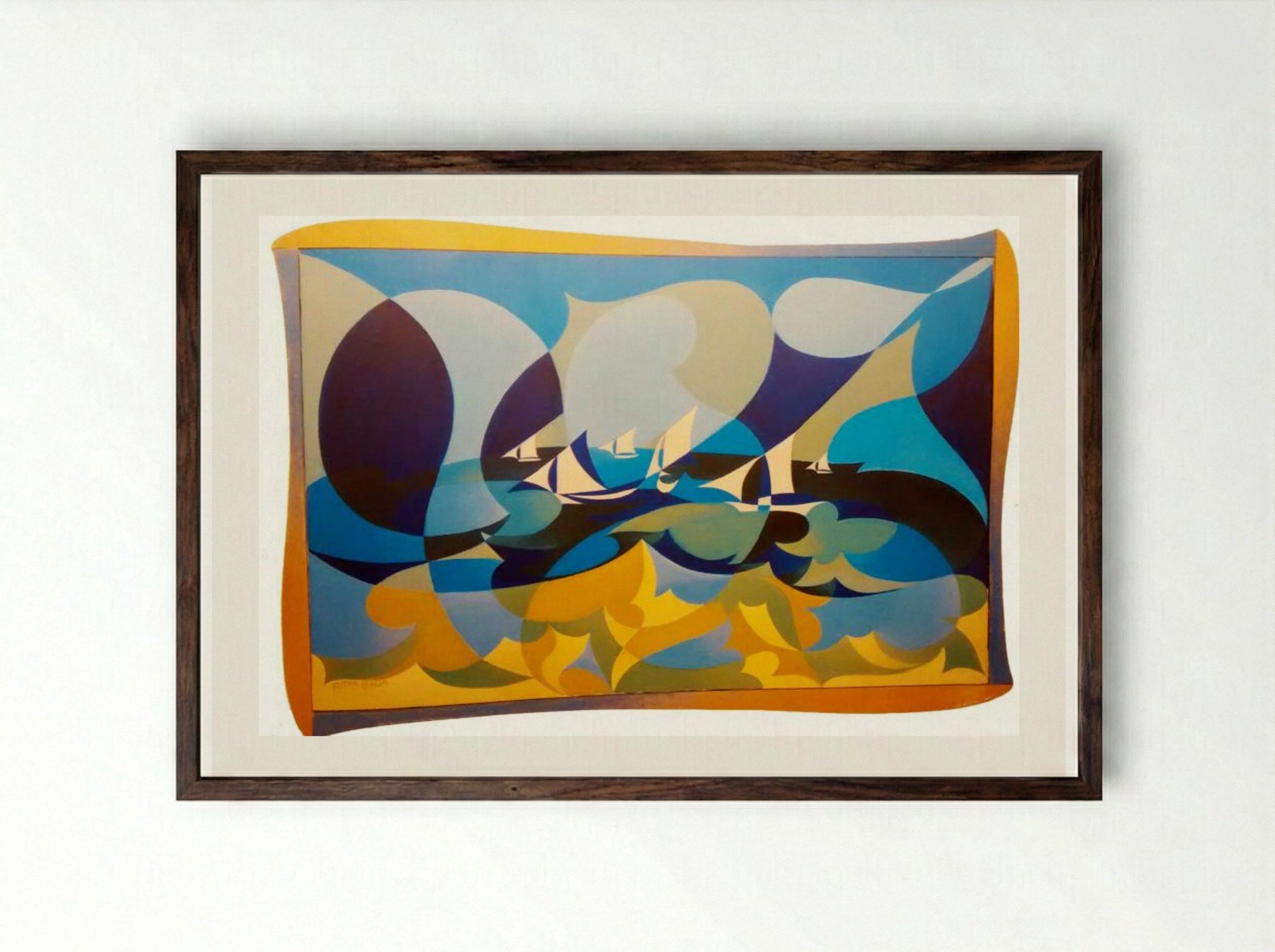 Marombra - Giacomo Balla - Framed Print Dark Wood