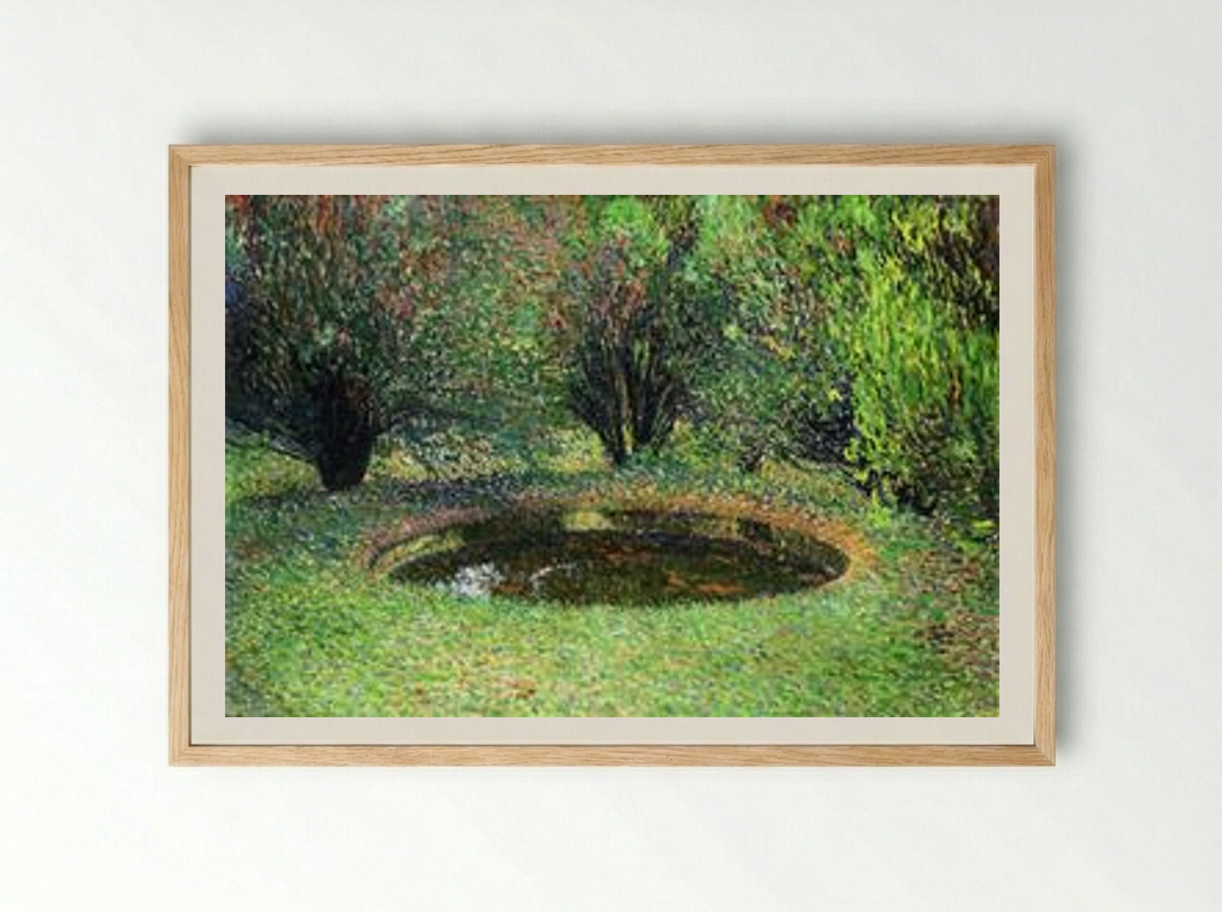 Marquayrol, Basin with Thujas - Henri Martin - Framed Print Wood