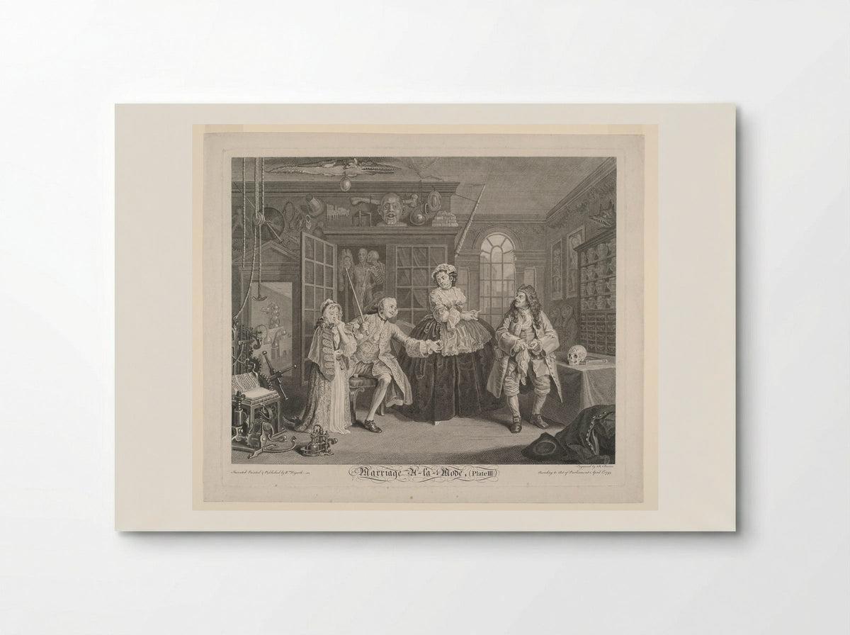 Marriage A-la-Mode, Plate III: The Inspection - William Hogarth - Poster