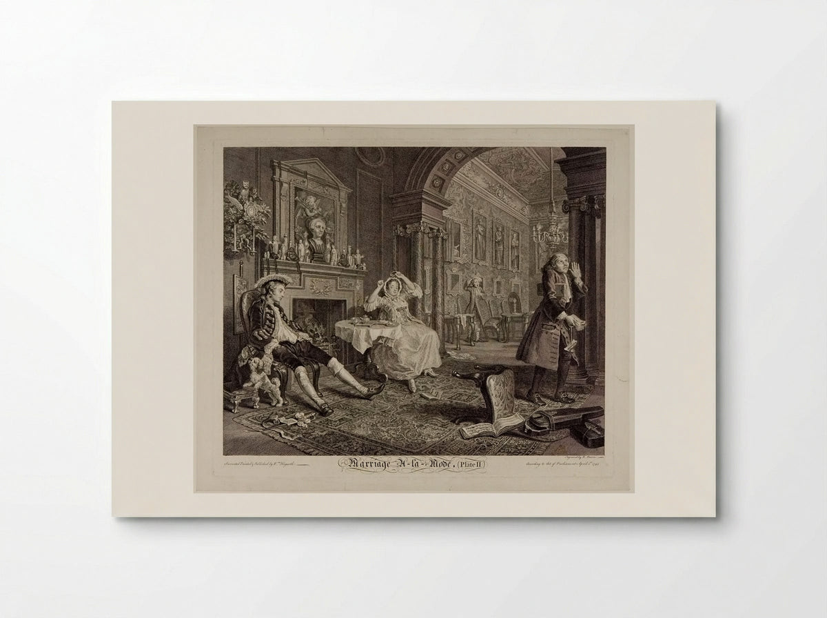 Marriage A-la-Mode: 2, The Tête à Tête - William Hogarth - Poster