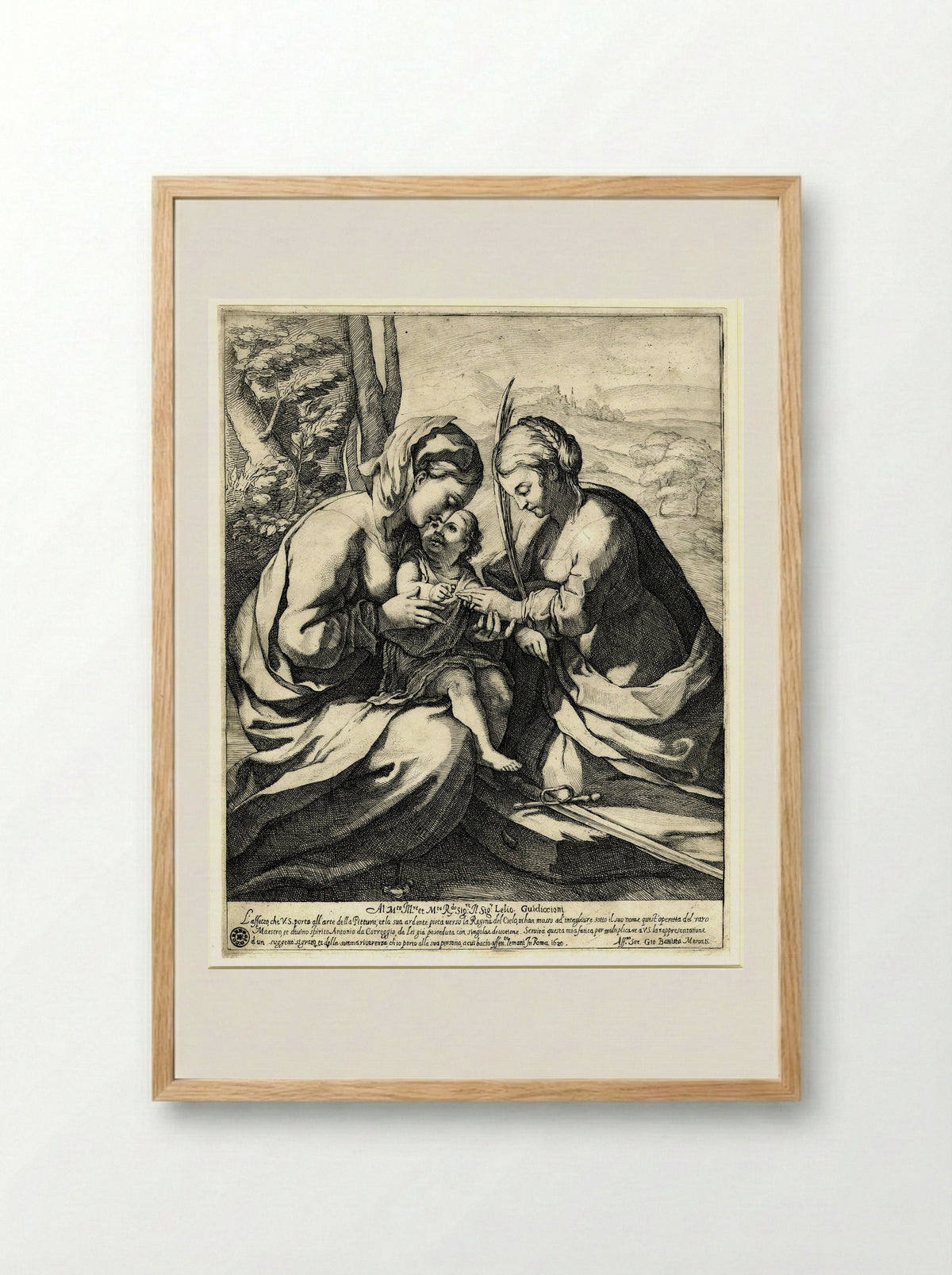 Marriage of Saint Catherine - Giovanni Battista Mercati - Framed Print Wood