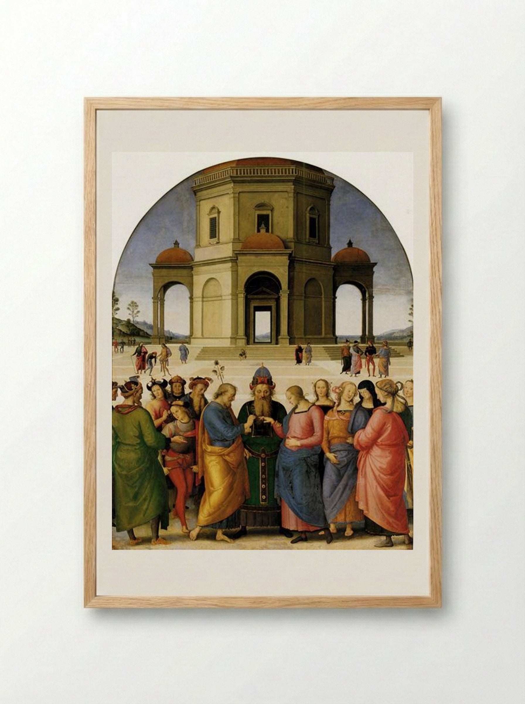 Marriage of the Virgin - Pietro Perugino - Framed Print Wood