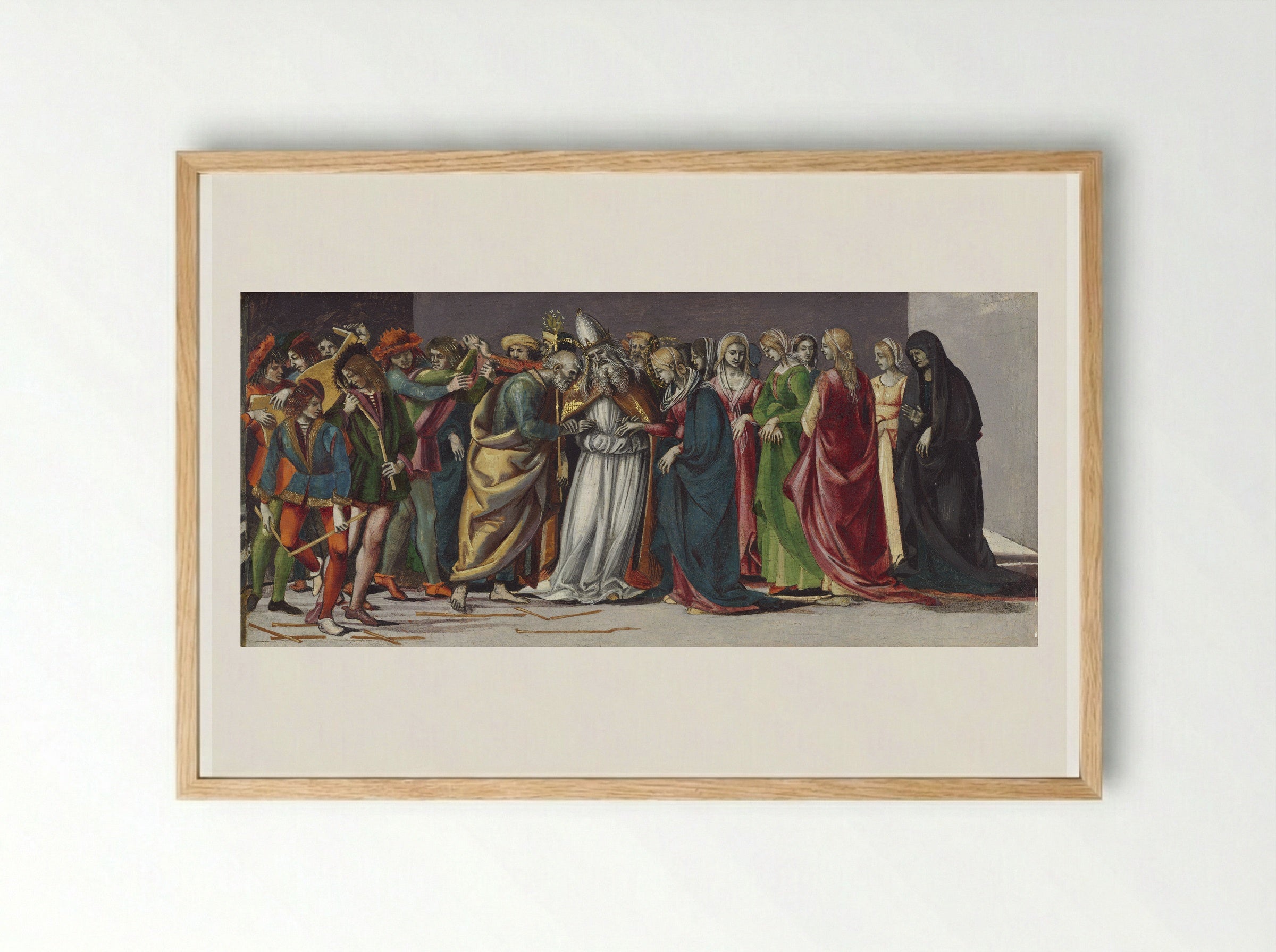 Marriage of the Virgin - Luca Signorelli - Framed Print Wood