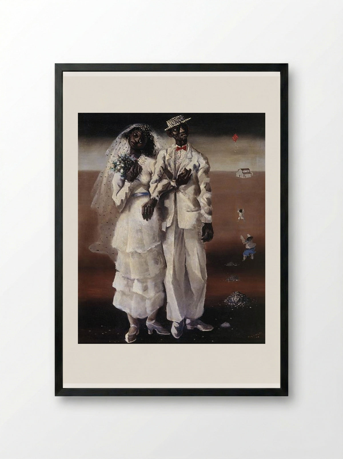 Marriage on the Farm - Candido Portinari - Framed Print Black