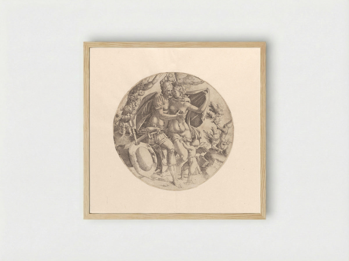 Mars, Venus and Cupid - Jean Mignon - Framed Print Wood