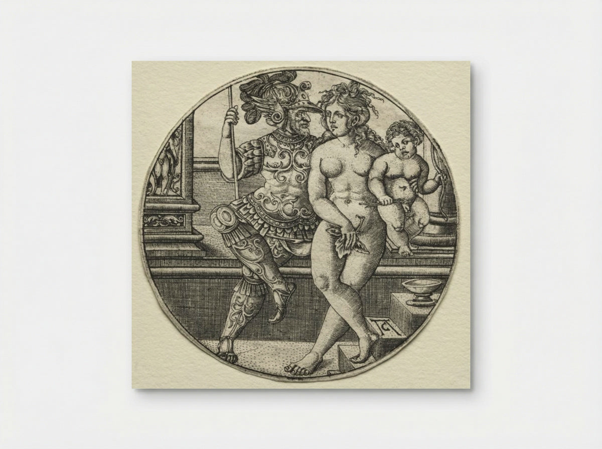Mars, Venus, and Cupid - Allaert Claesz - Poster
