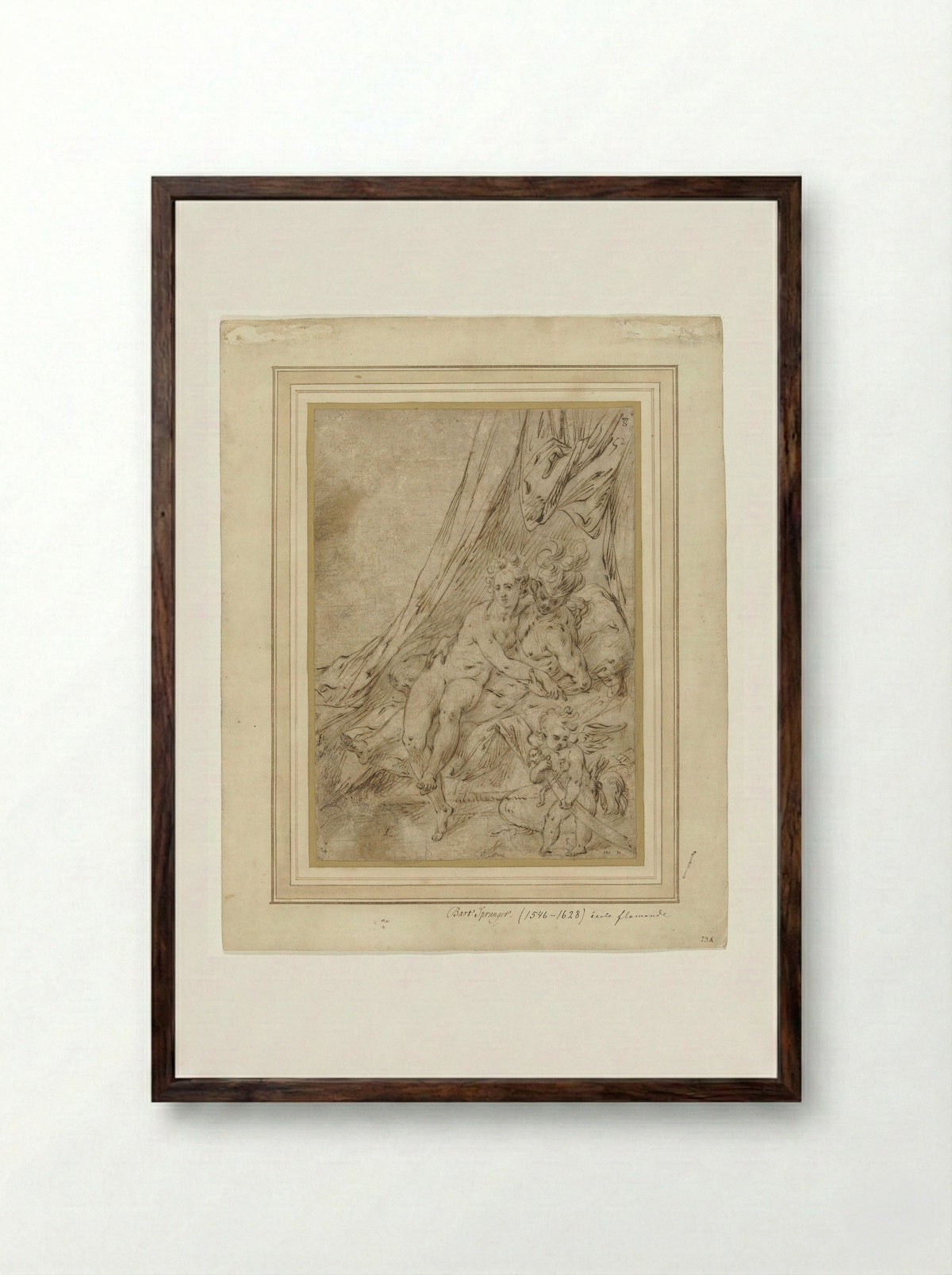 Mars and Venus - Hans Speckaert - Framed Print Dark Wood