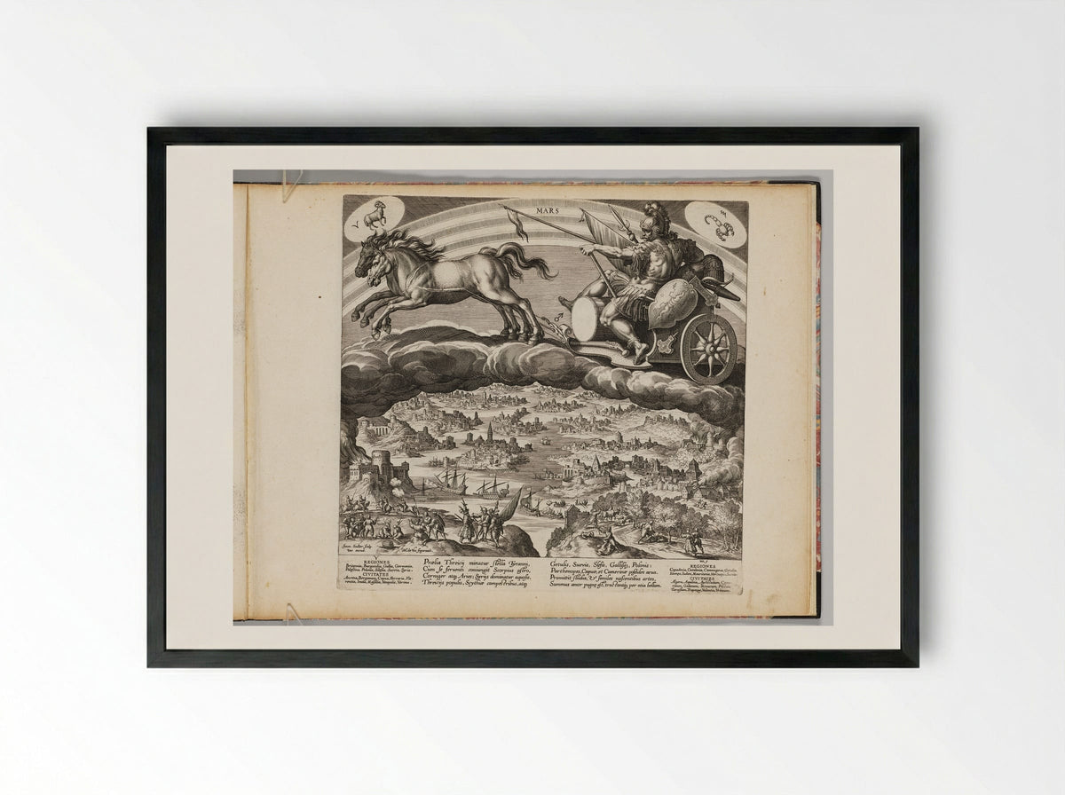 Mars - Johann Sadeler I - Framed Print Black
