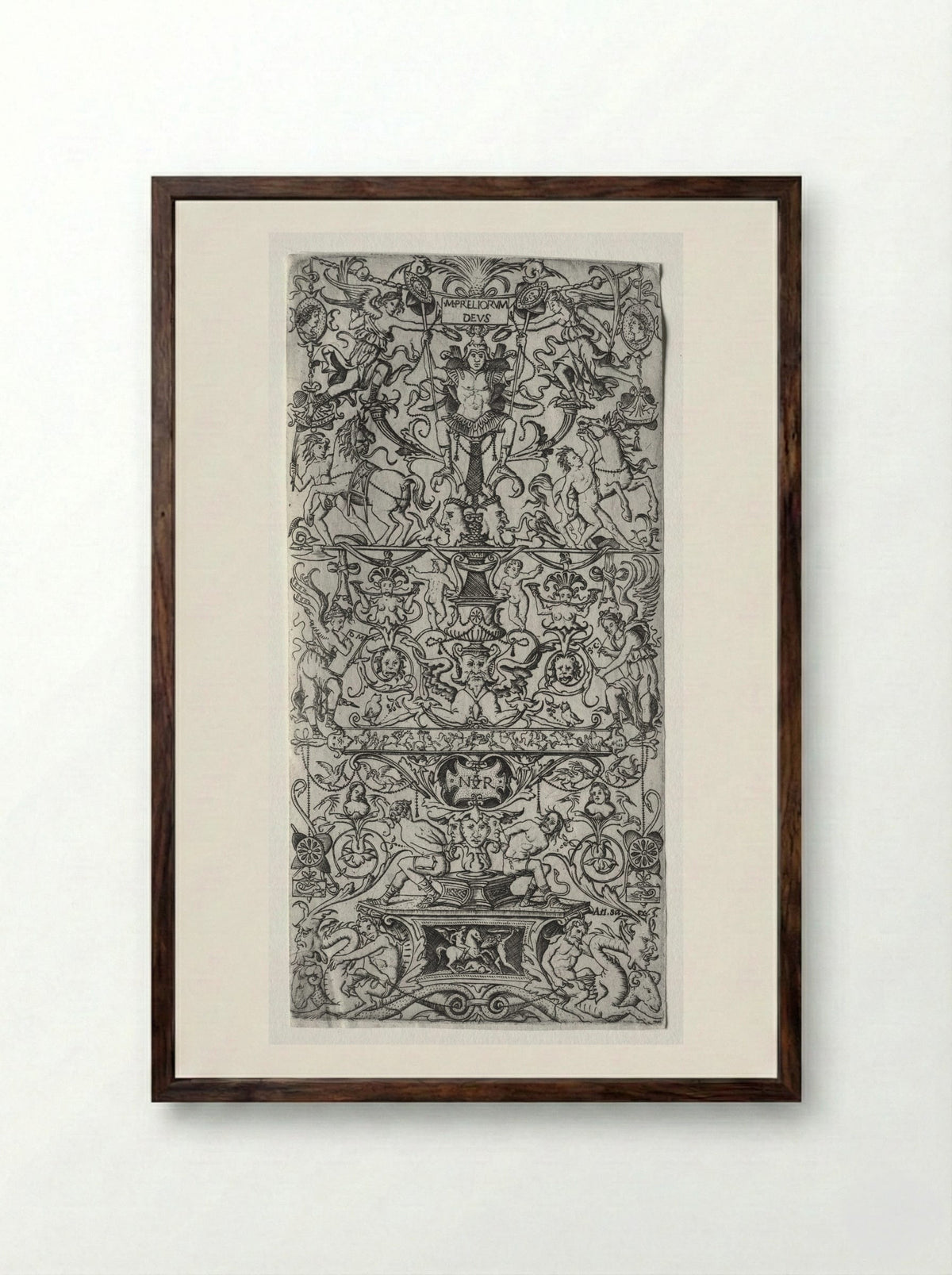 Mars - Nicoletto da Modena - Framed Print Dark Wood
