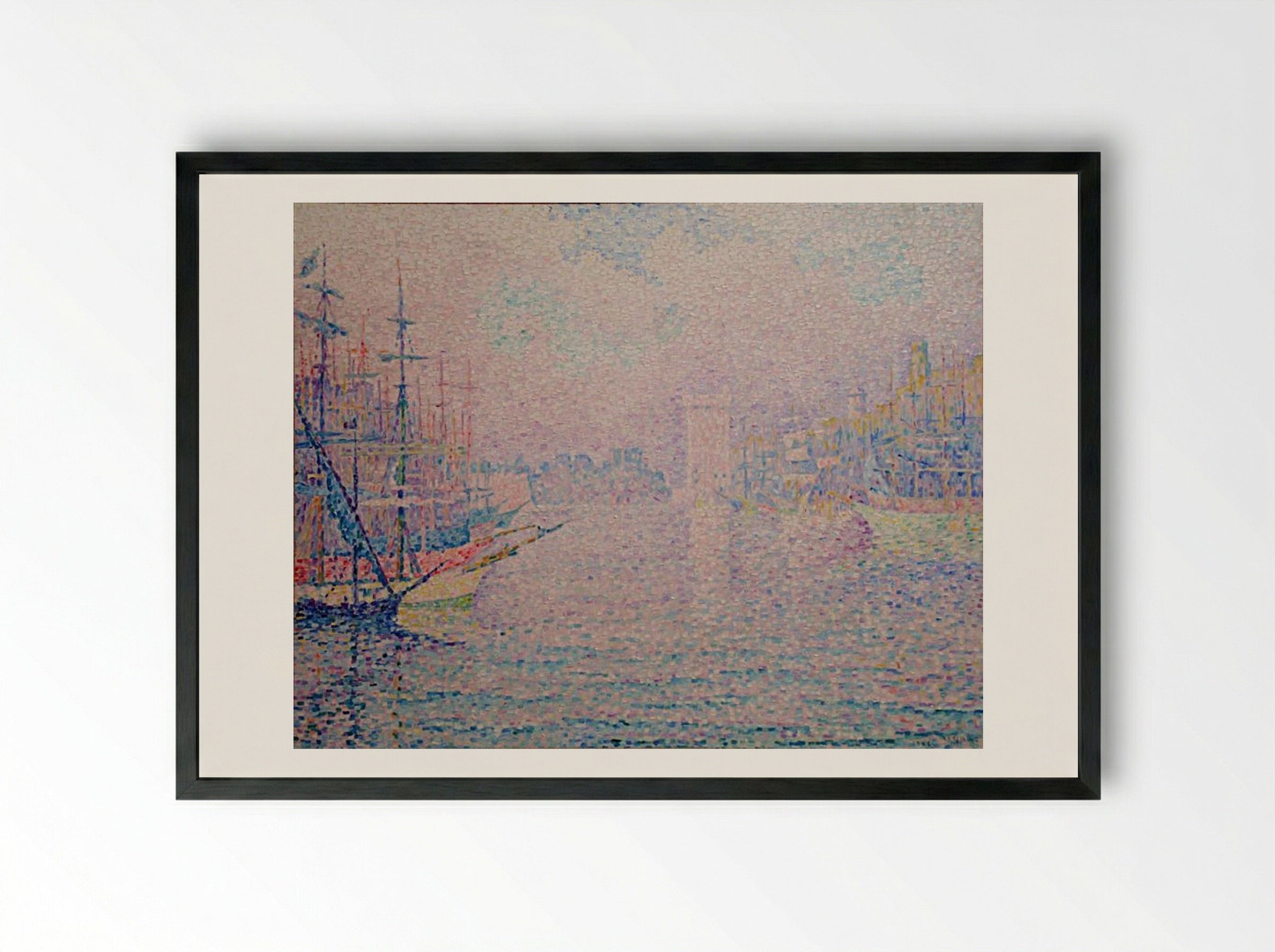Marseille, an Old Port - Paul Signac - Framed Print Black