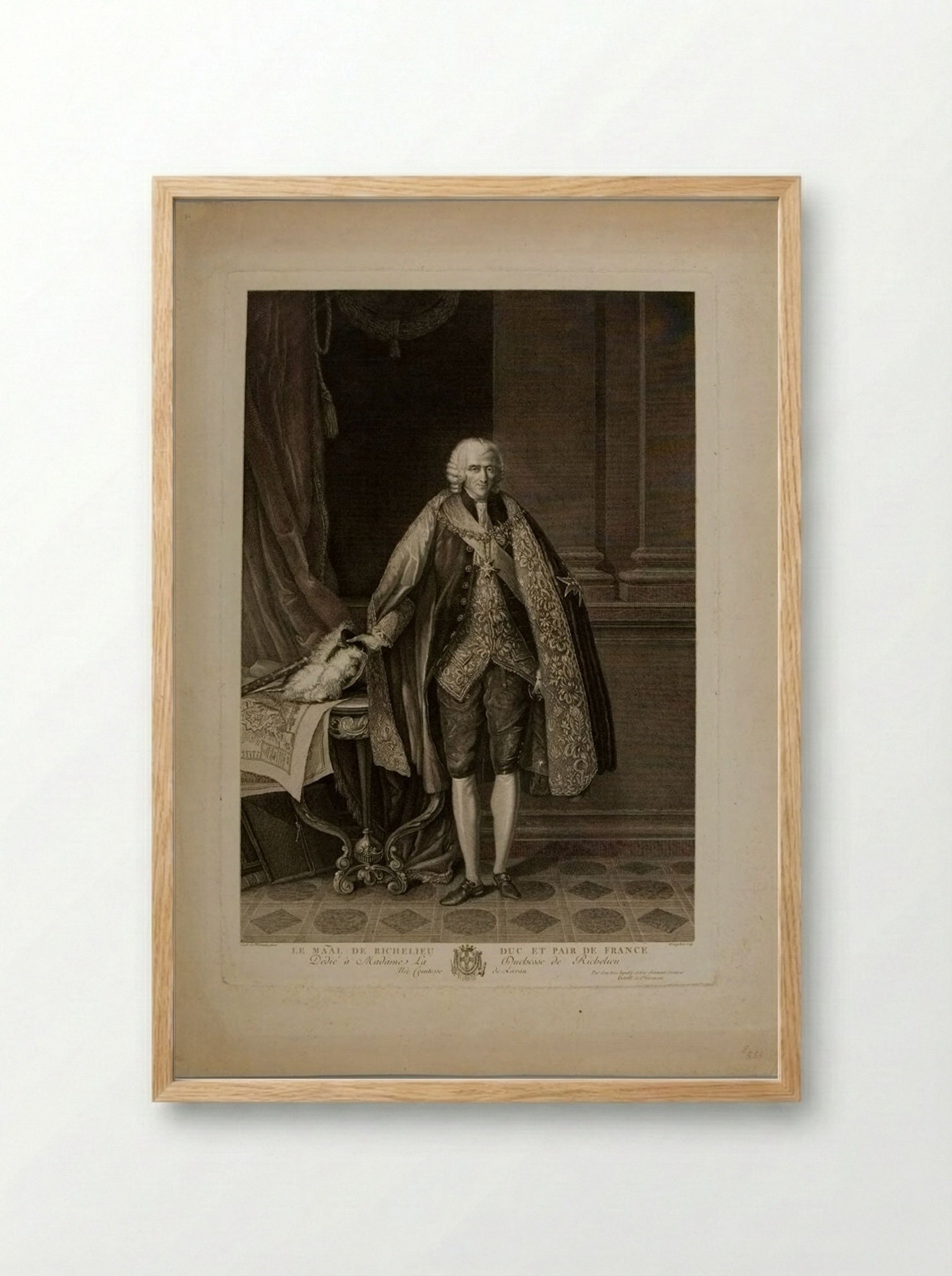 Marshall Richelieu, Duke and Peer of France - Vincenzo Vangelisti - Framed Print Wood