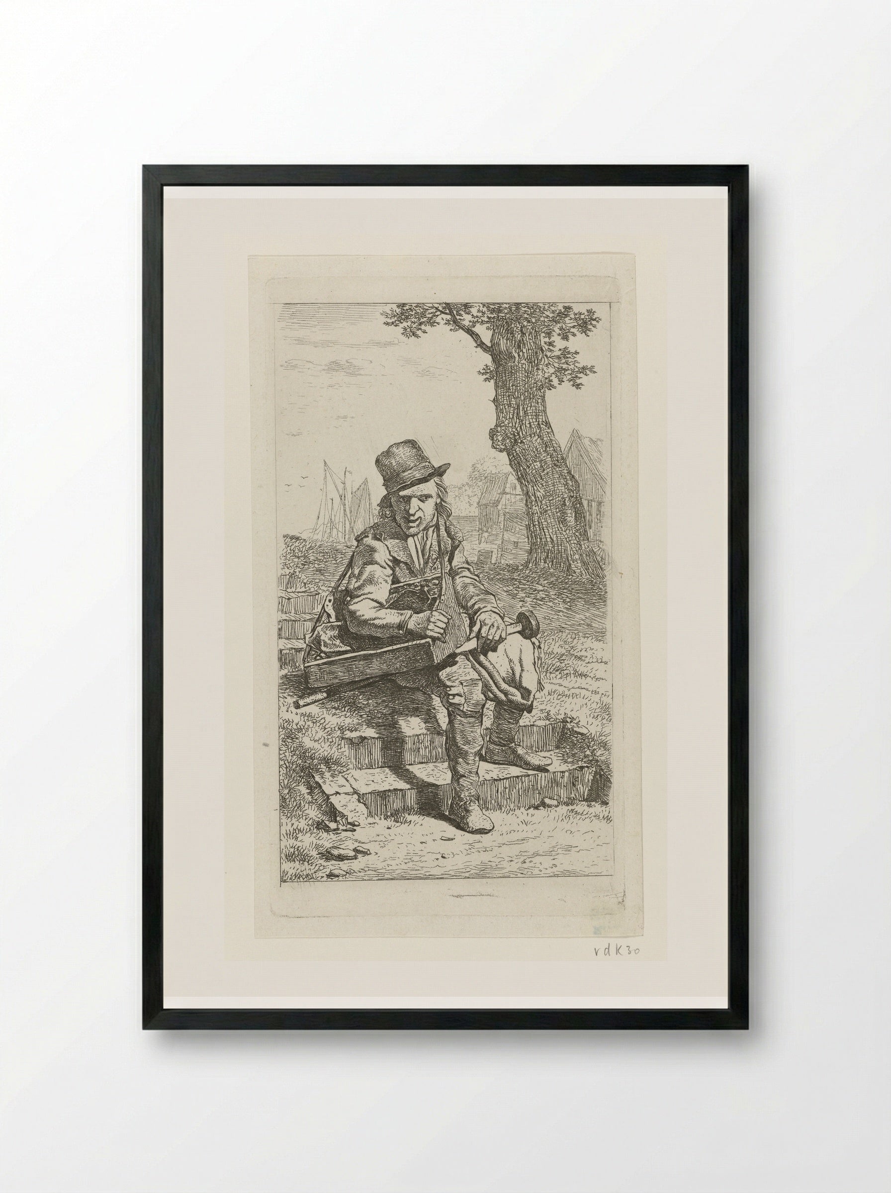 Marskramer Mal Jantje - Wouter Johannes van Troostwijk - Framed Print Black