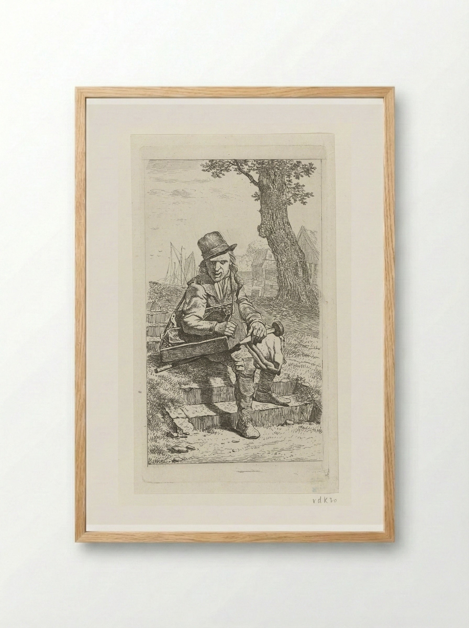 Marskramer Mal Jantje - Wouter Johannes van Troostwijk - Framed Print Wood
