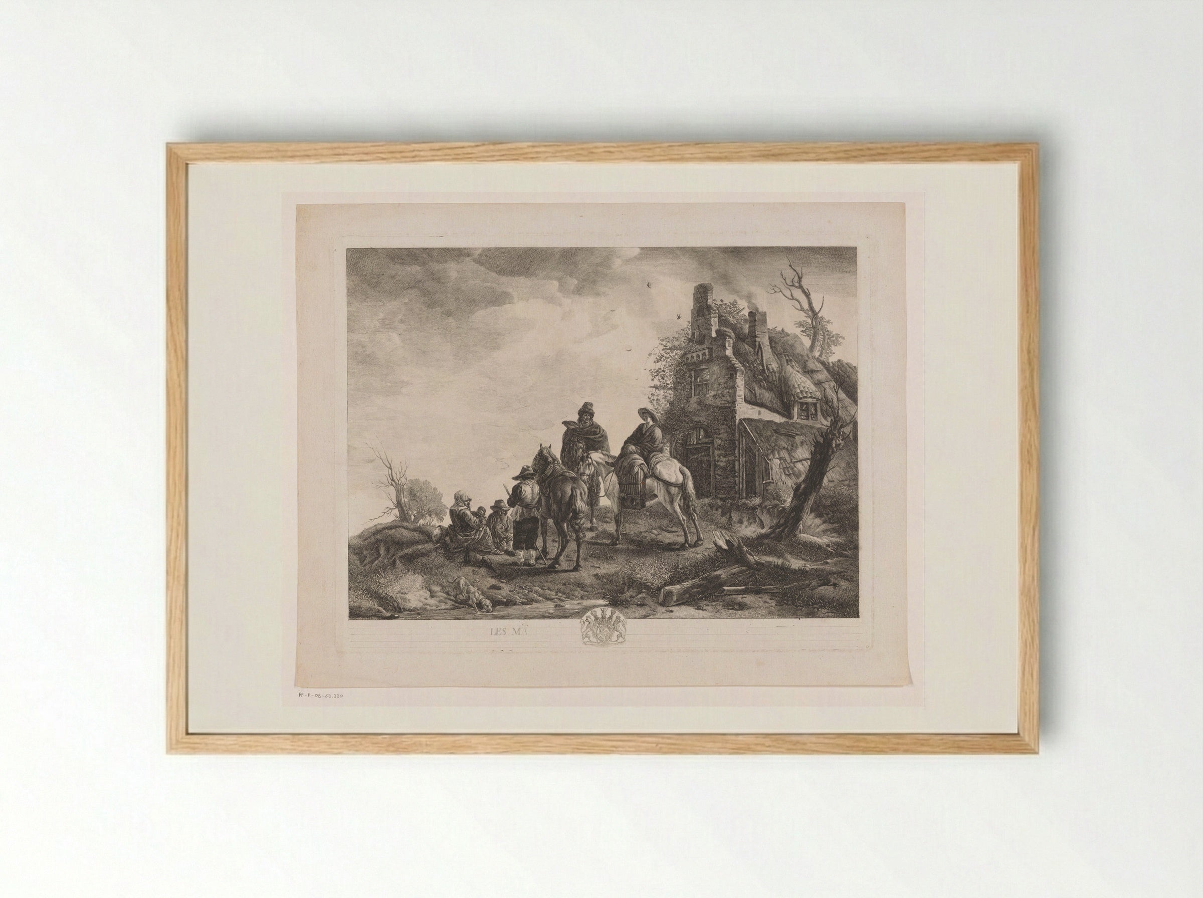 Marskramers voor een huis - Jean Moyreau - Framed Print Wood