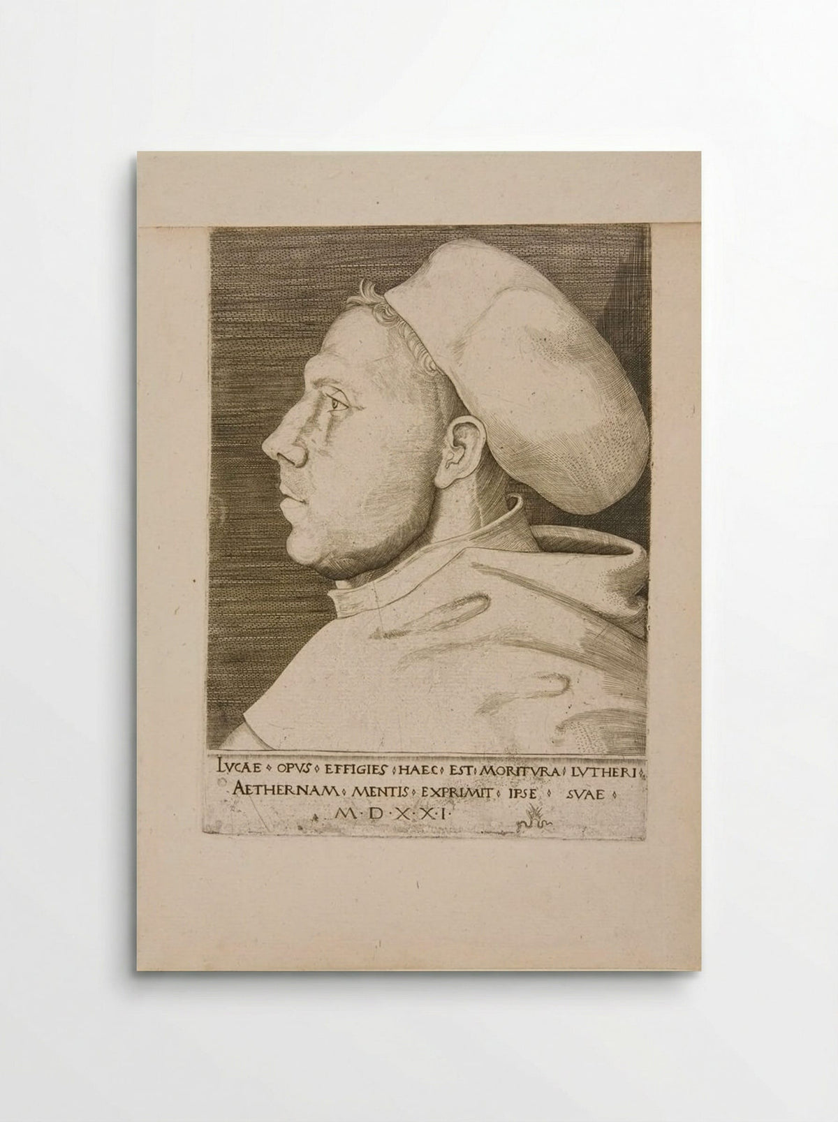 Martin Luther as an Augustinian Friar, with Cap - Lucas Cranach the Elder - Poster