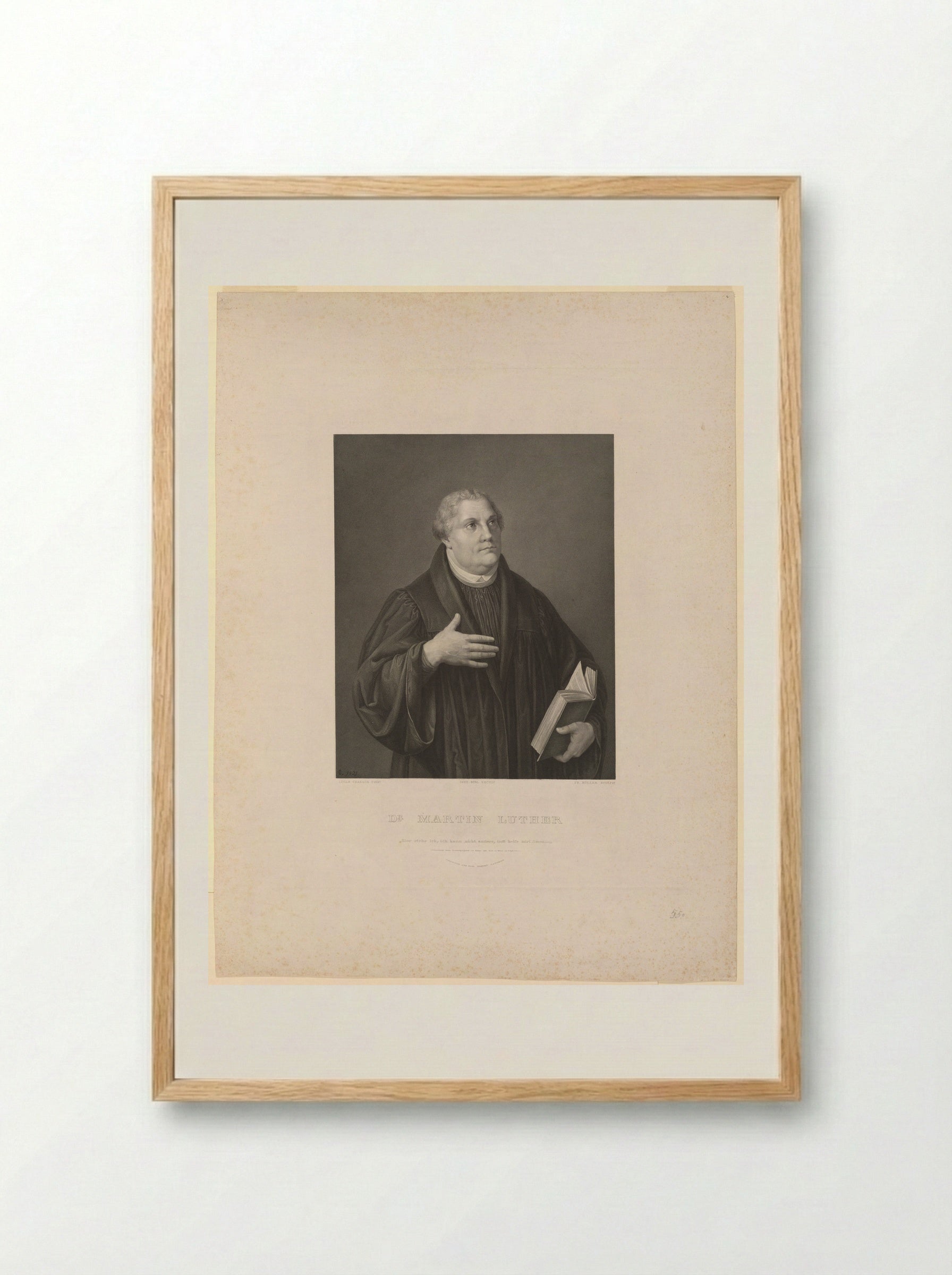 Martin Luther - Johann Friedrich Müller - Framed Print Wood