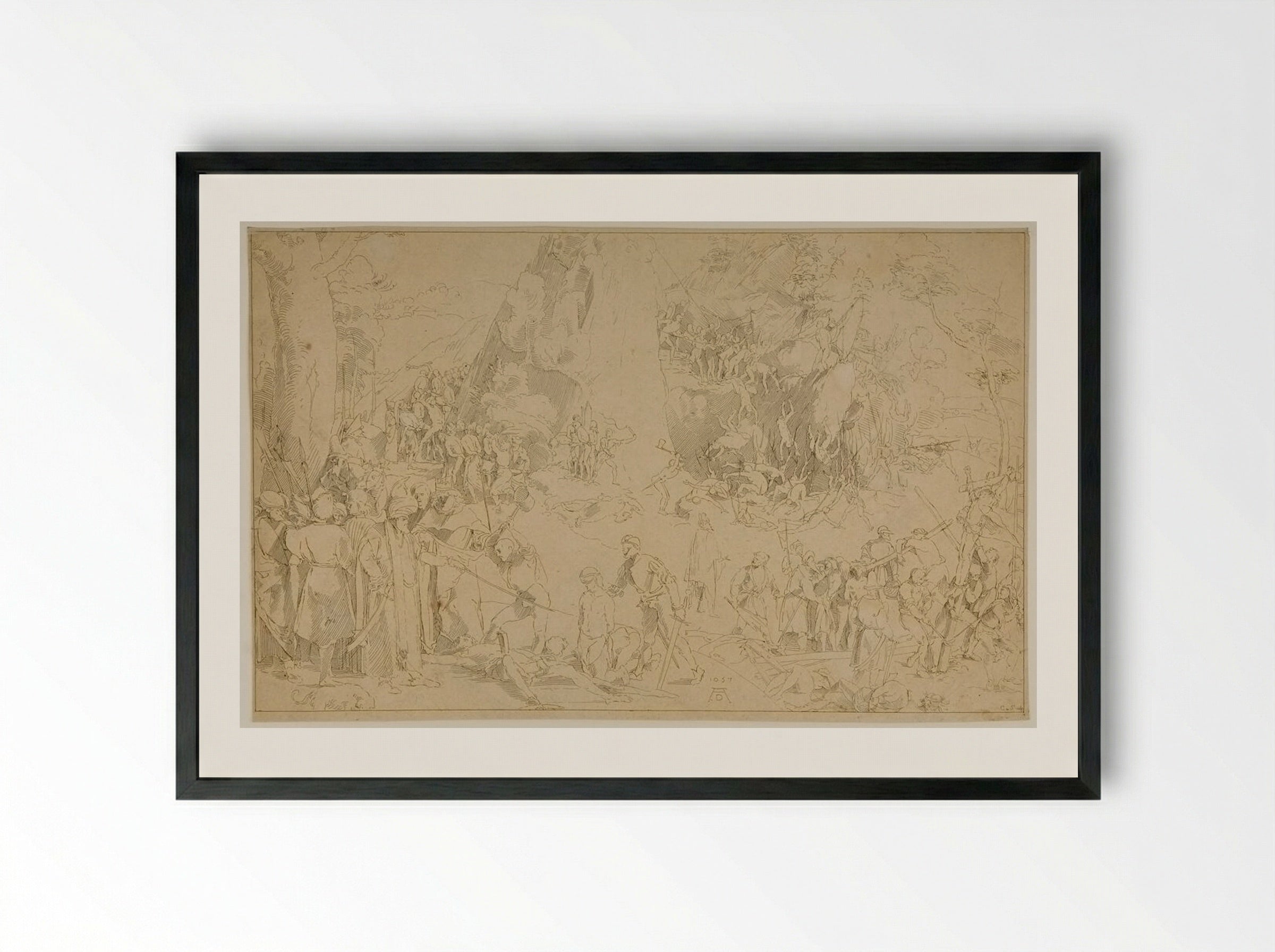 Martyrdom of Christians - Anne Claude de Thubières, comte de Caylus - Framed Print Black