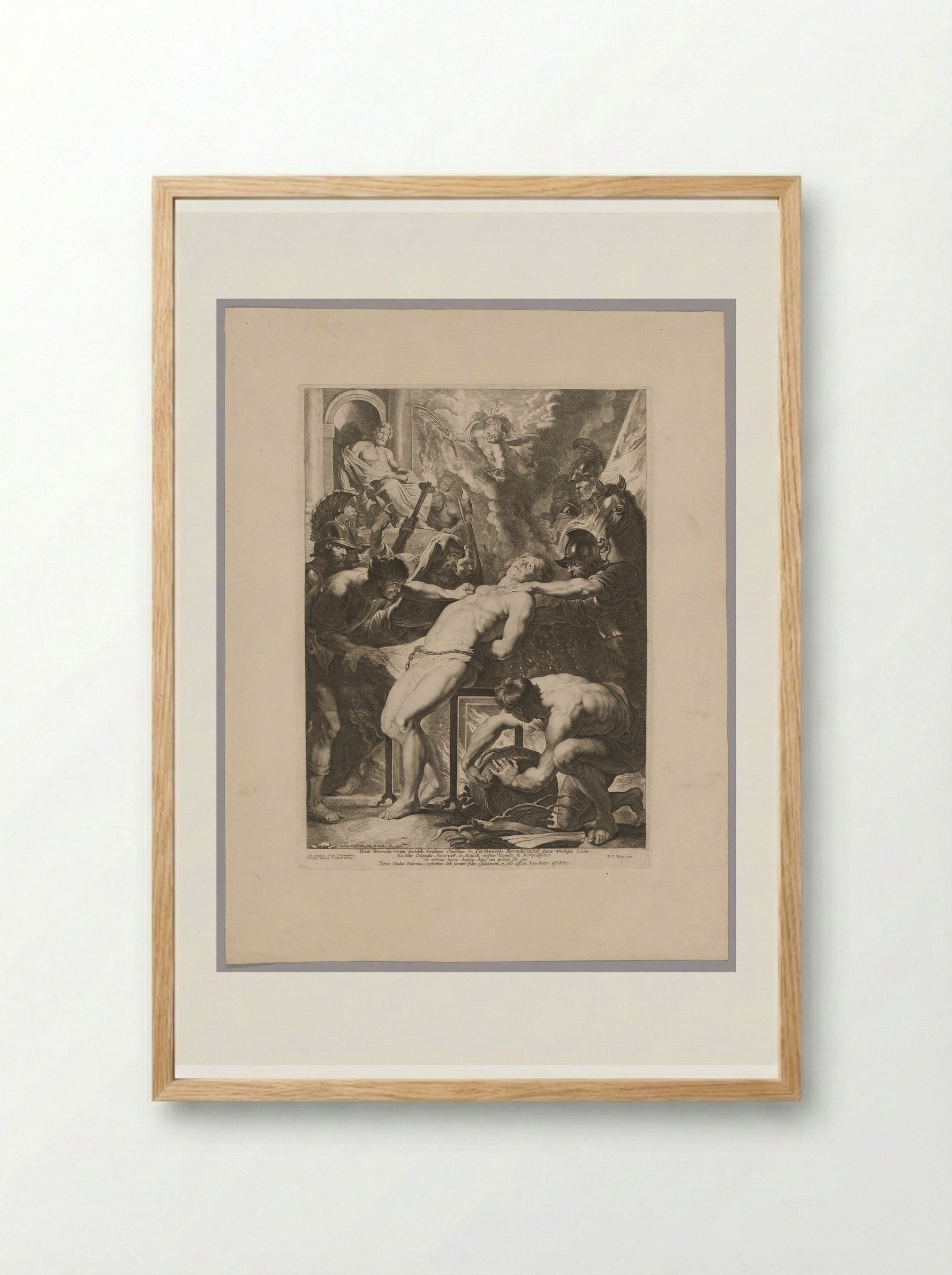 Martyrdom of Saint Lawrence - Lucas Vorsterman I - Framed Print Wood