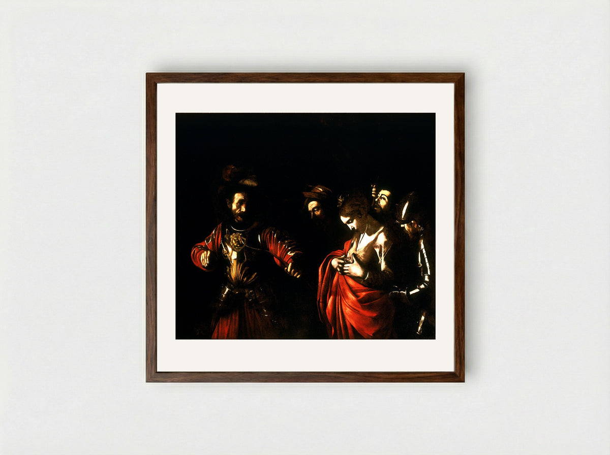 Martyrdom of Saint Ursula - Caravaggio - Framed Print Dark Wood