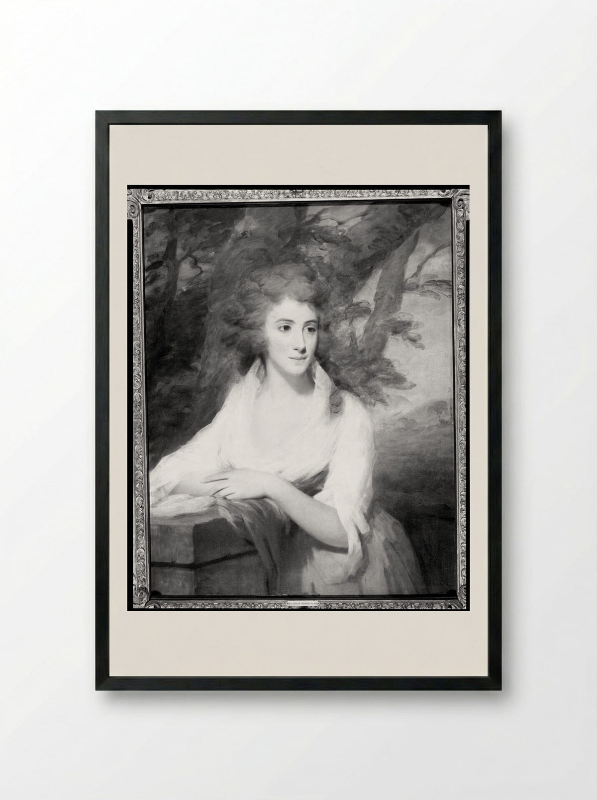 Mary Ann Leslie Rutherford (Mrs. John Rutherford of Edgeston) - Henry Raeburn - Framed Print Black