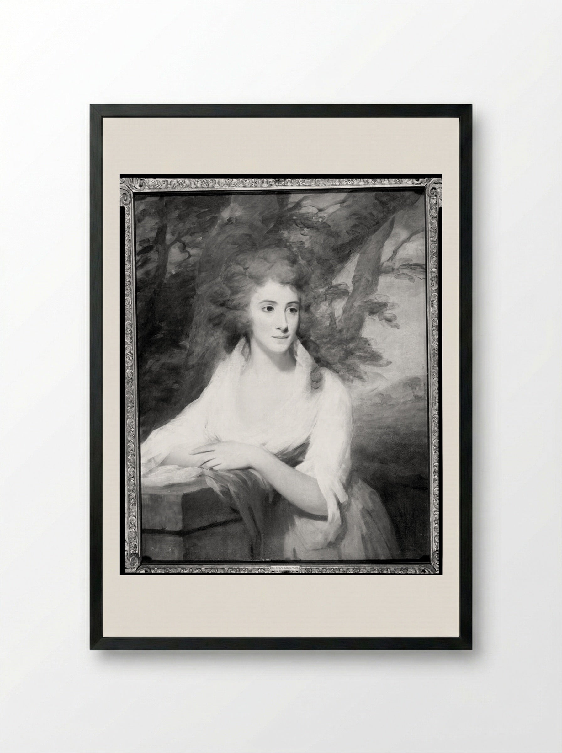 Mary Ann Leslie Rutherford (Mrs. John Rutherford of Edgeston) - Henry Raeburn - Framed Print Black