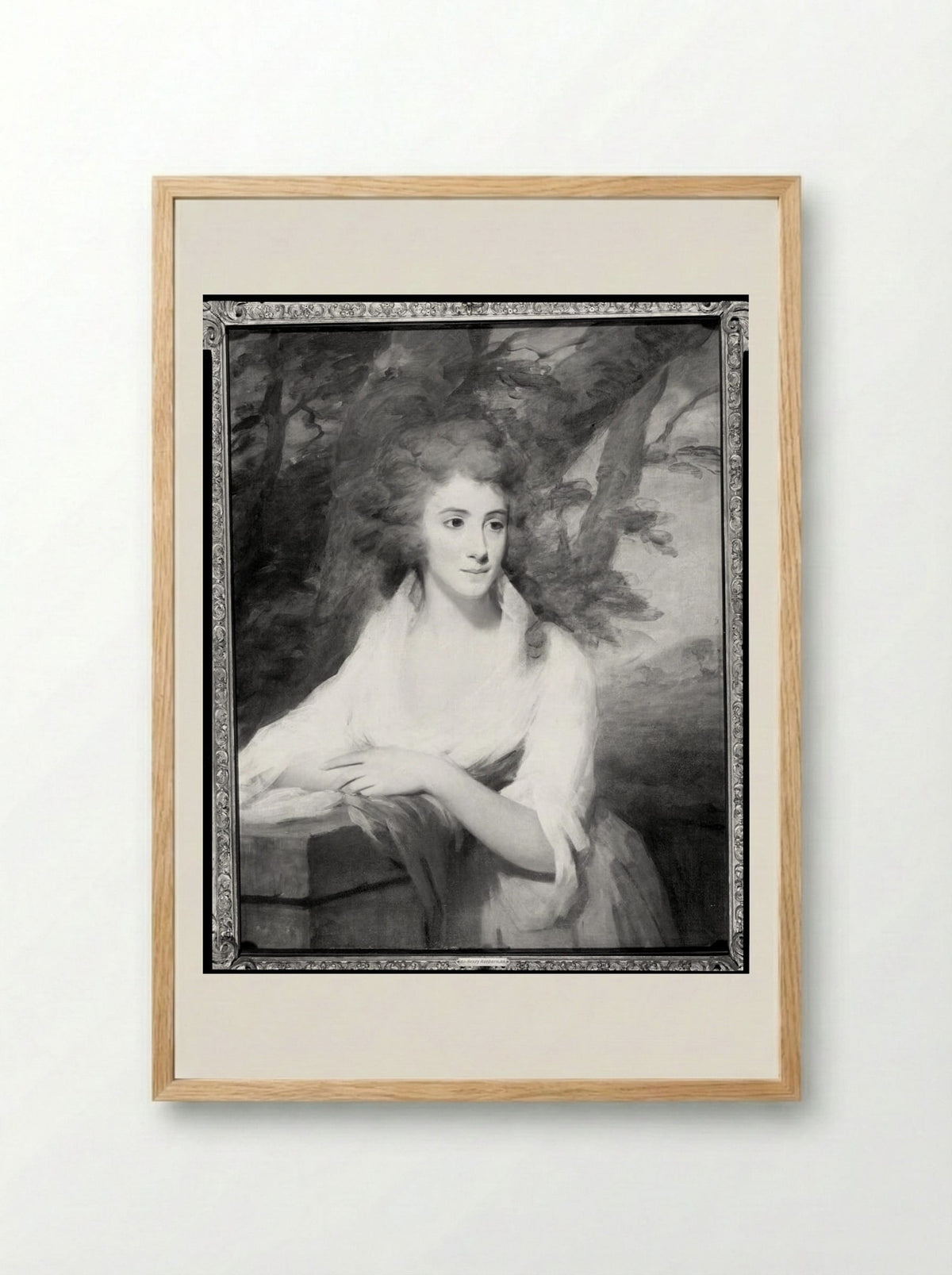 Mary Ann Leslie Rutherford (Mrs. John Rutherford of Edgeston) - Henry Raeburn - Framed Print Wood