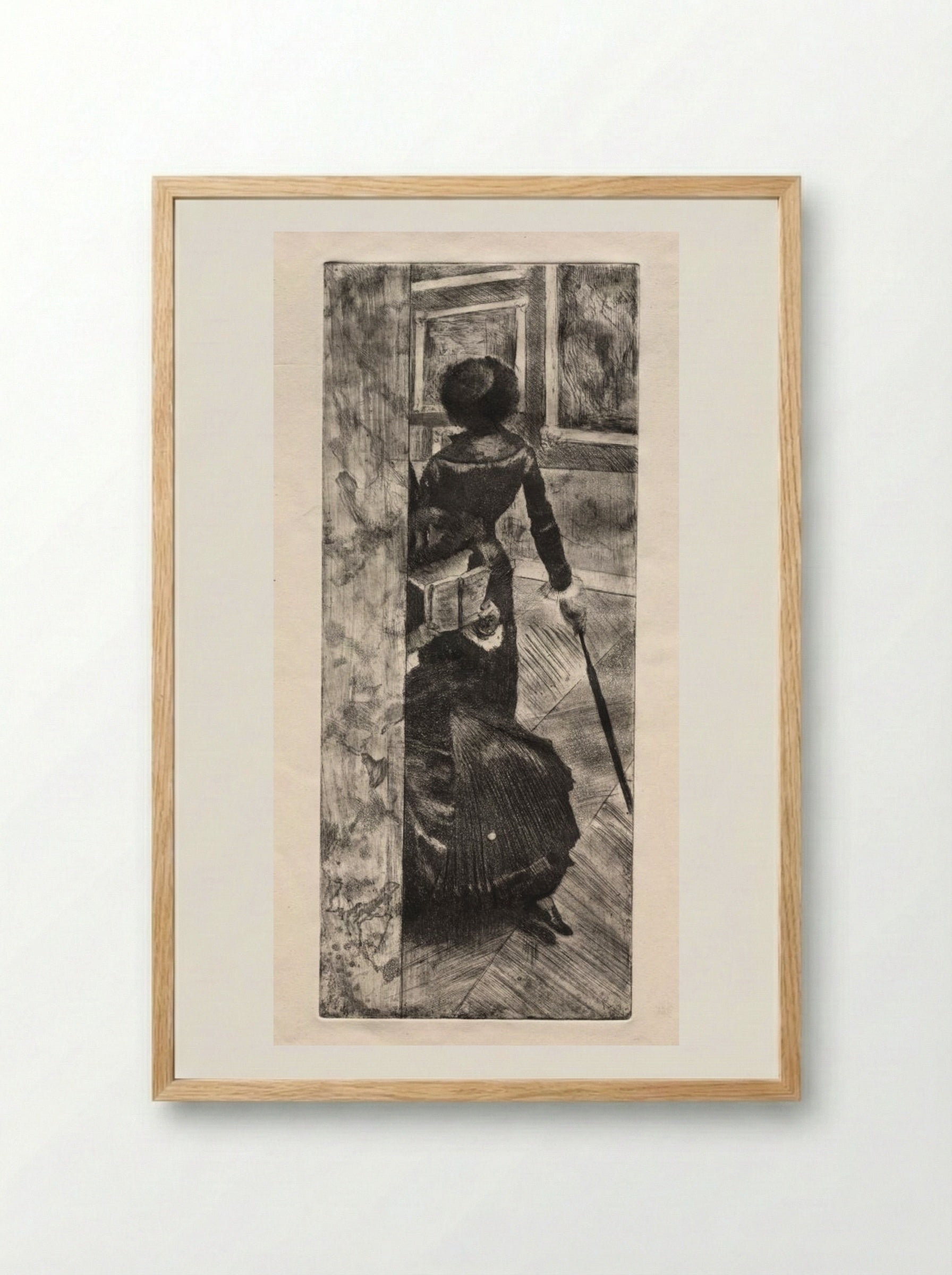 Mary Cassatt at the Louvre: The Paintings Gallery - Edgar Degas - Framed Print Wood