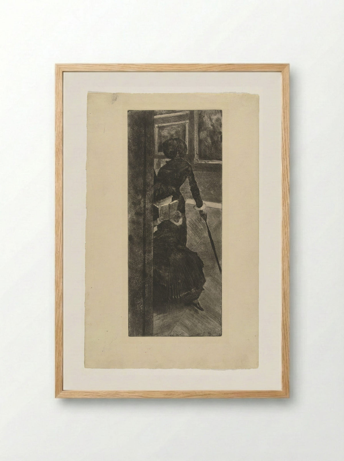Mary Cassatt at the Louvre: The Paintings Gallery - Edgar Degas - Framed Print Wood