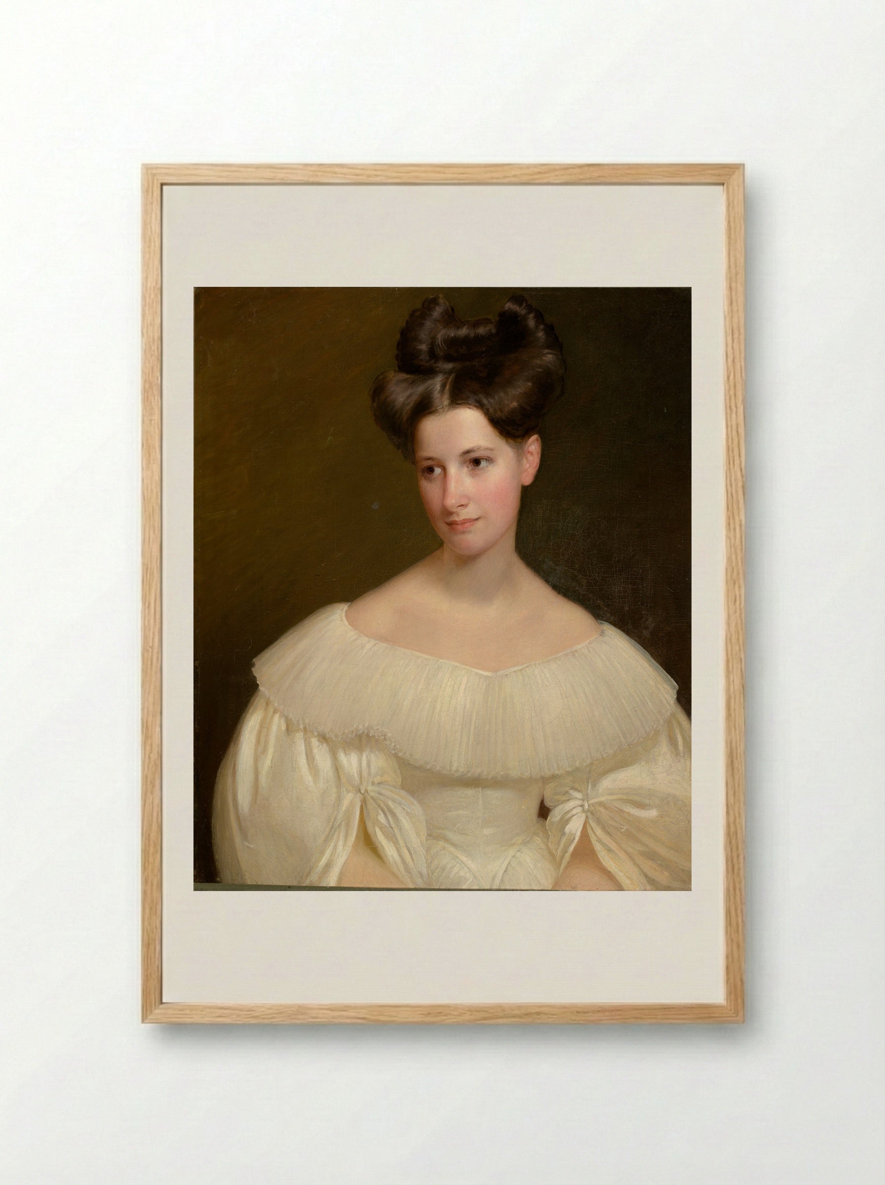 Mary Crowninshield Silsbee Sparks (Mrs. Jared Sparks) - Francis Alexander - Framed Print Wood