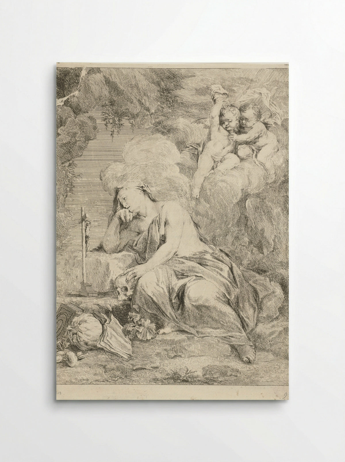 Mary Magdalene Meditating - Louis de Deyster - Poster