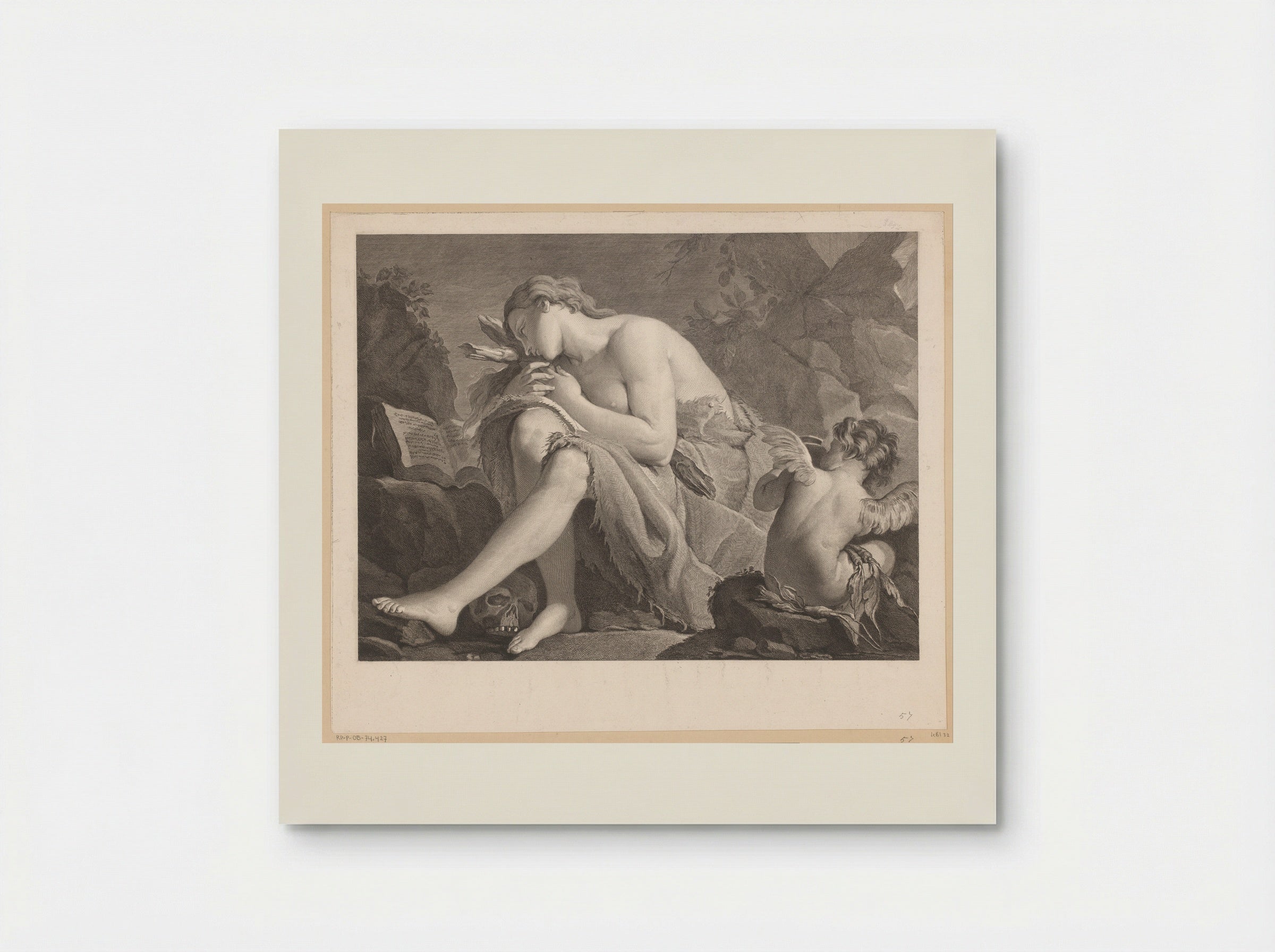 Mary Magdalene in the Wilderness - Jacques Nicolas Tardieu - Poster