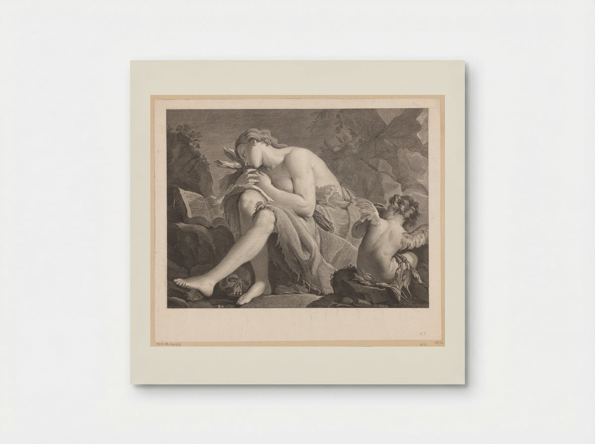 Mary Magdalene in the Wilderness - Jacques Nicolas Tardieu - Poster