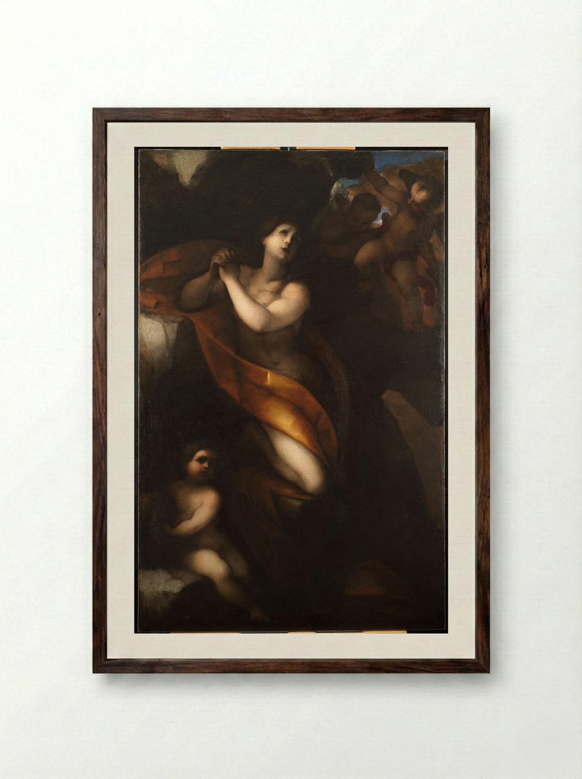 Mary Magdalene - Cecco Bravo - Framed Print Dark Wood