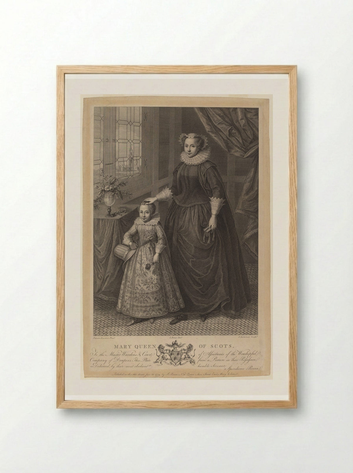 Mary Queen of Scots - Francesco Bartolozzi - Framed Print Wood