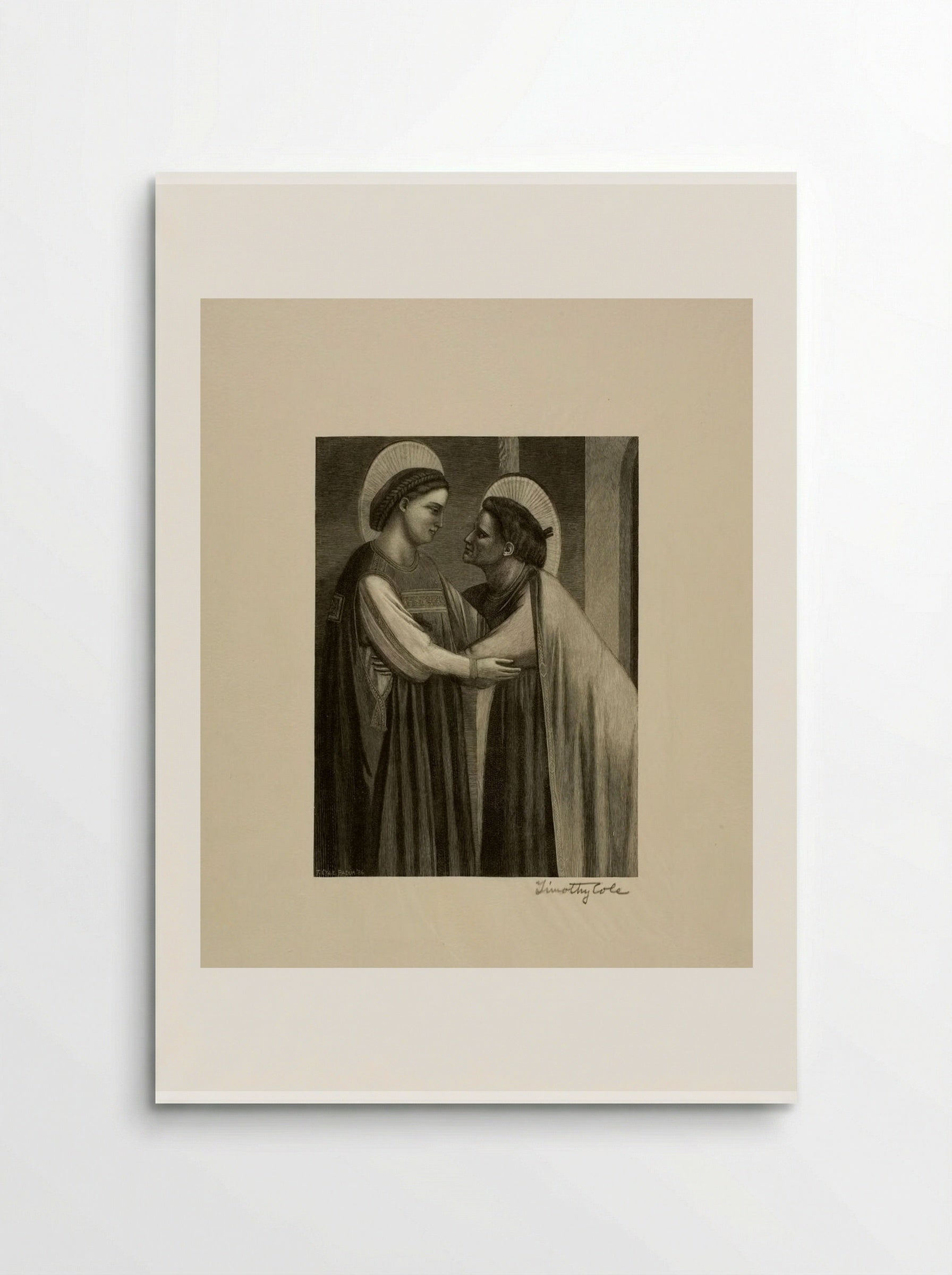 Mary and Elizabeth (Detail from The Visitation) - Timothy Cole - Poster