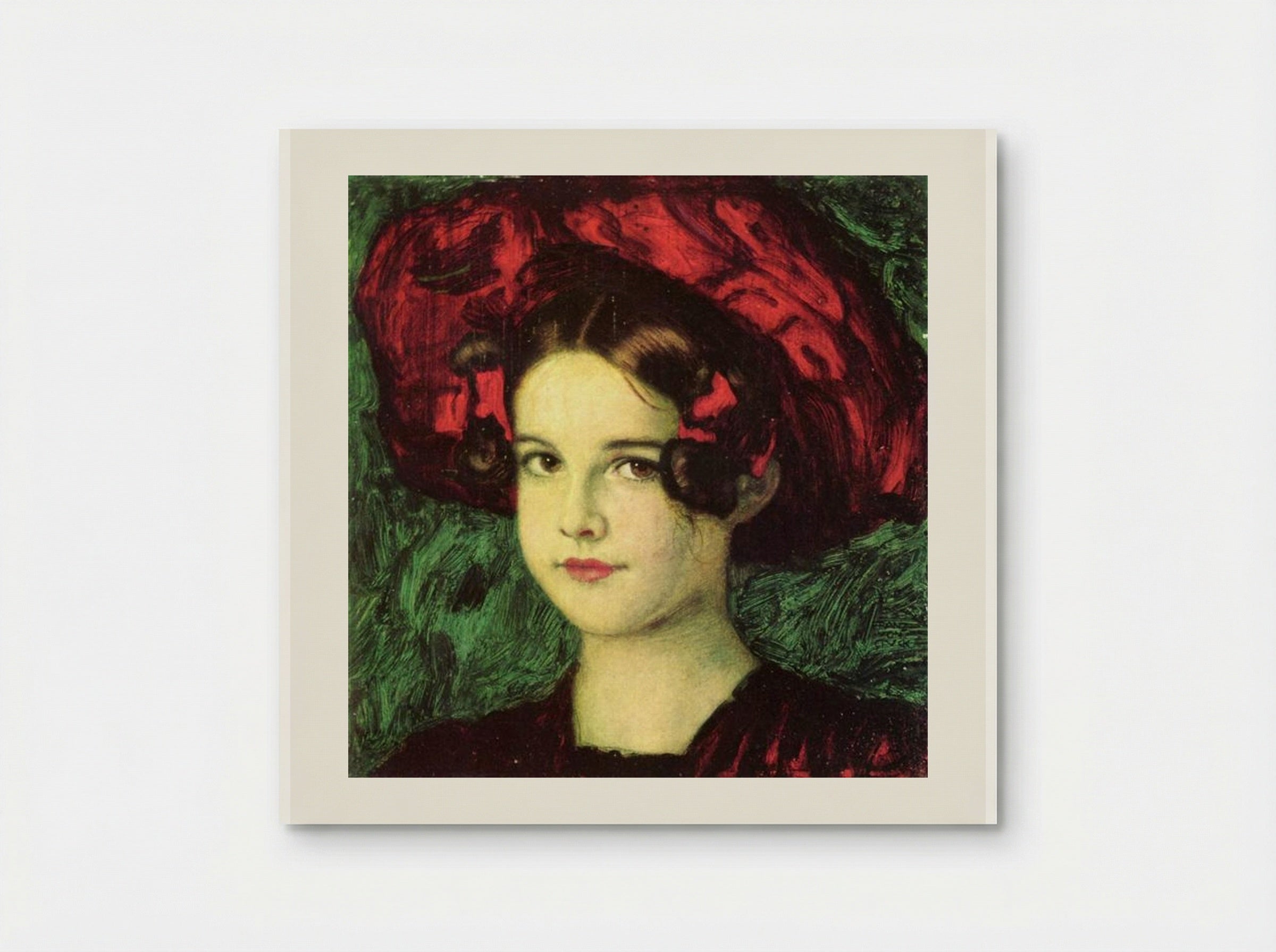 Mary with a Red Hat - Franz von Stuck - Poster