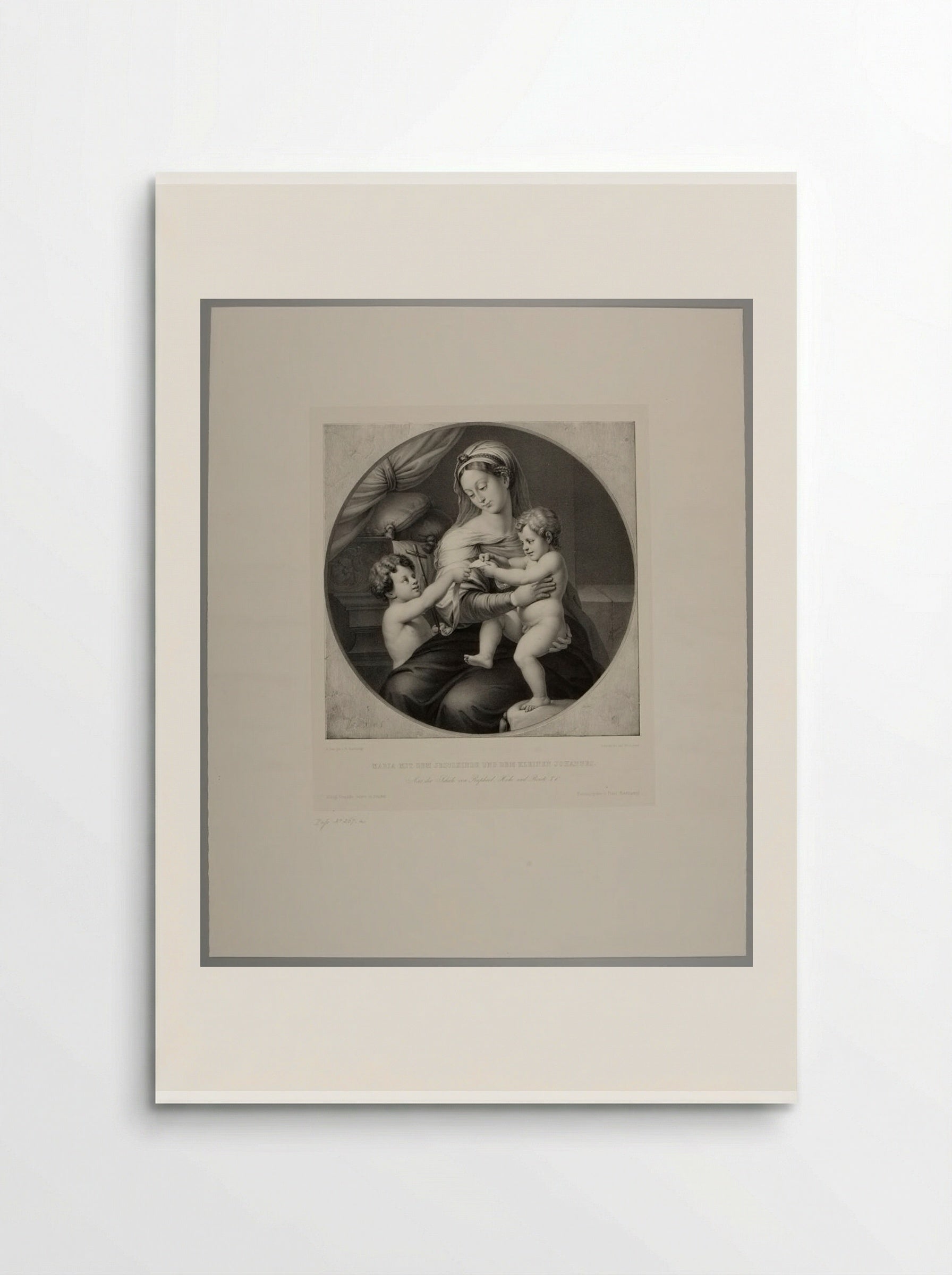 Mary with the Child Jesus and Little John - Franz Hanfstaengl - Poster