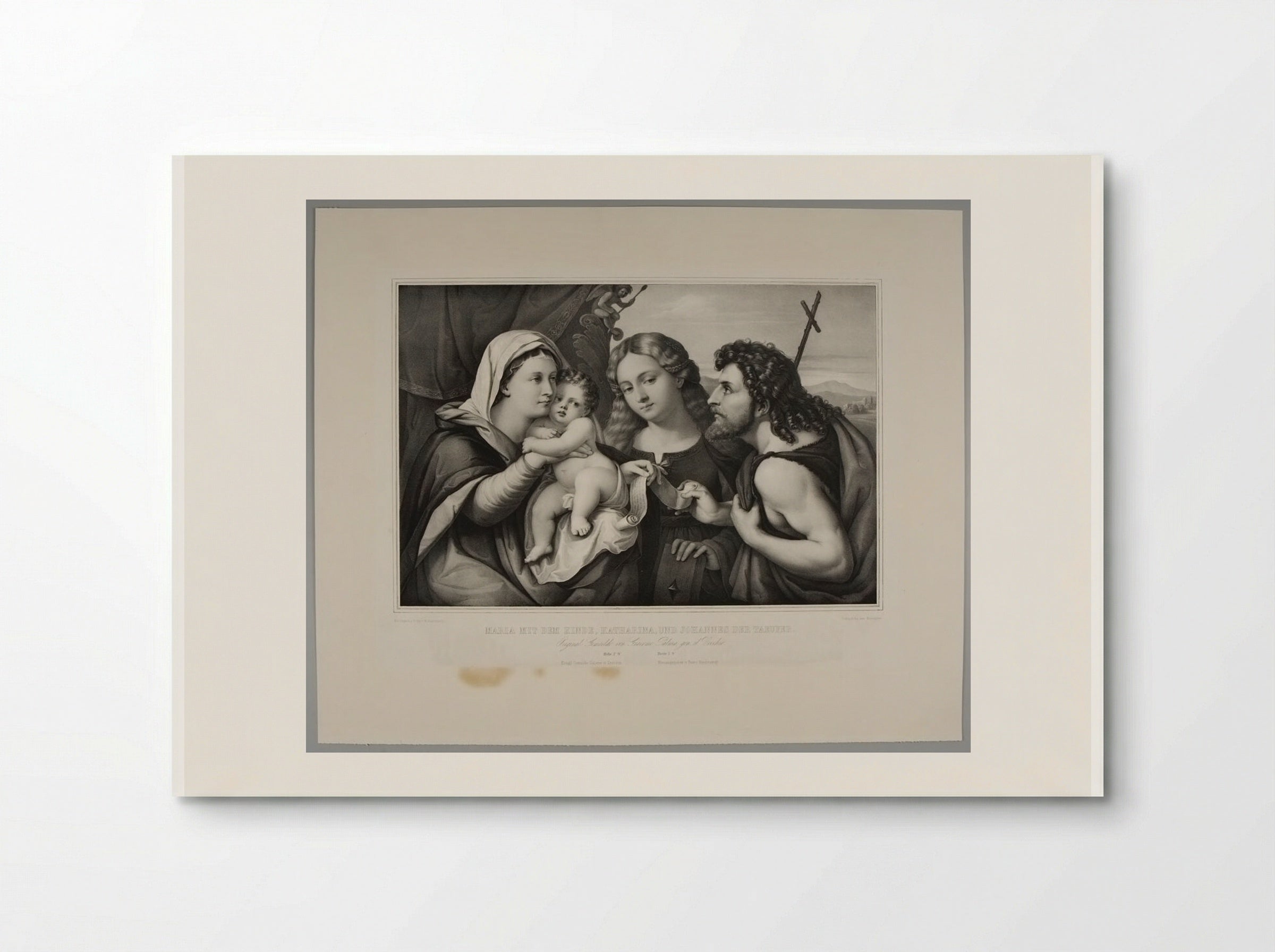 Mary with the Child, Saint Catherine and John the Baptist - Franz Hanfstaengl - Poster