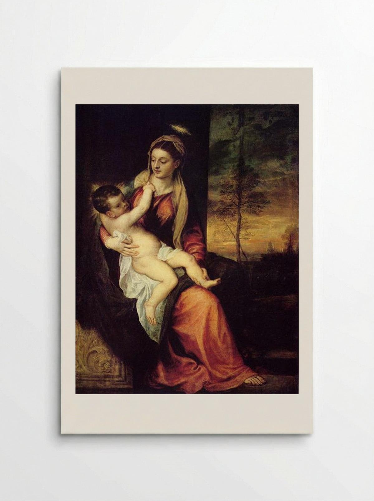 Mary with the Christ Child - Titian - Poster