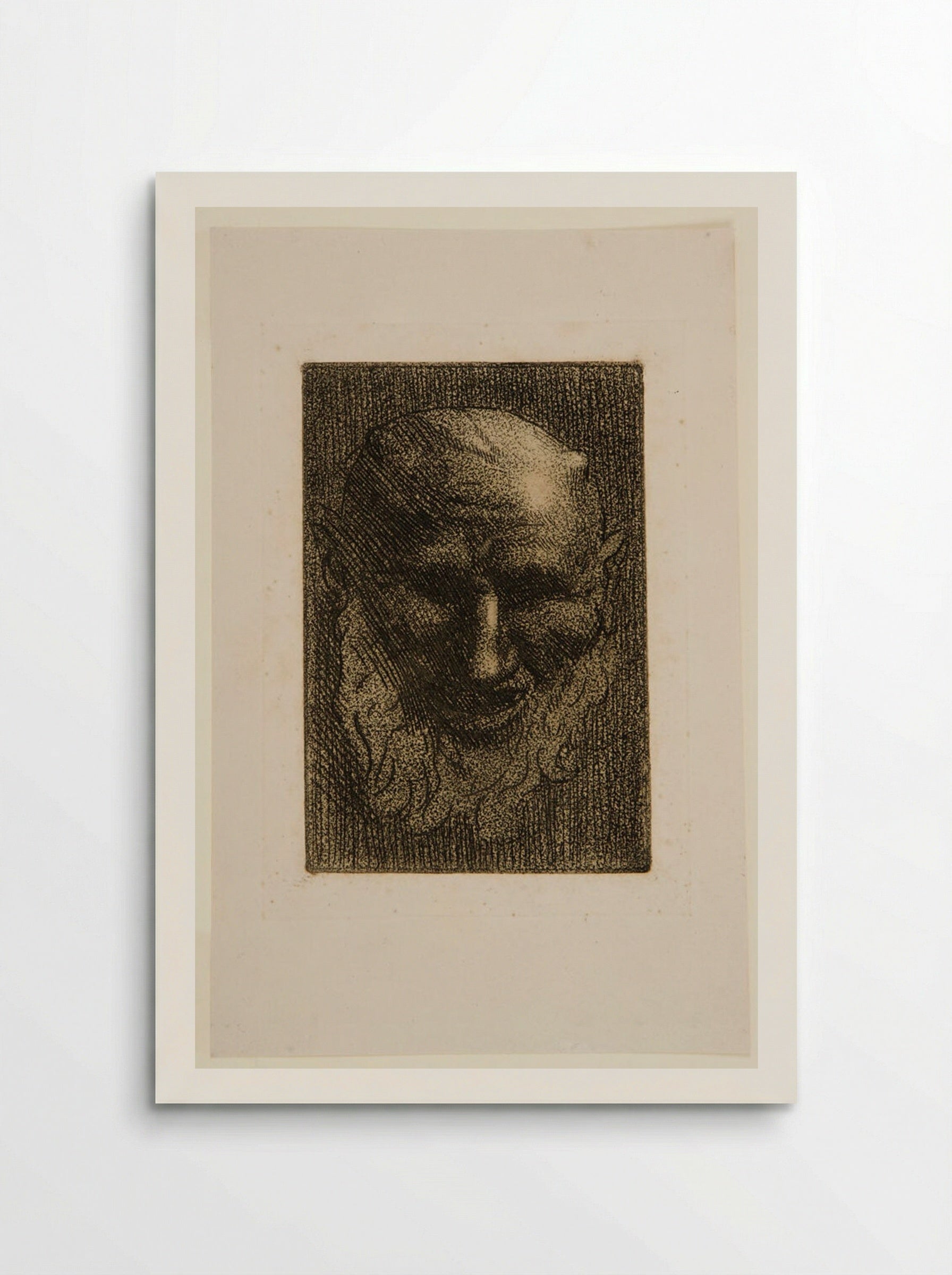 Mask of a Satyr with Long Beard - Alphonse Legros - Poster