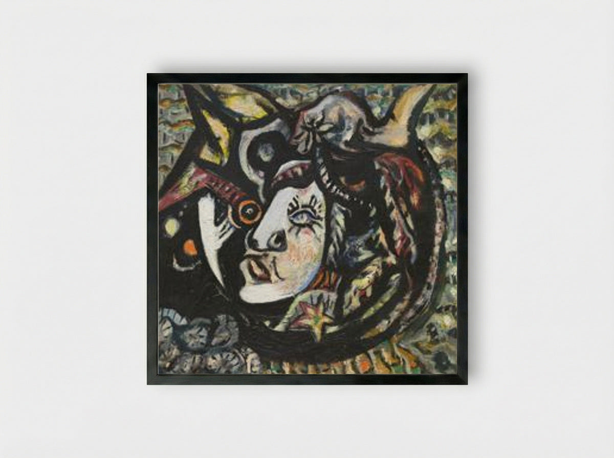 Mask - Jackson Pollock - Framed Print Black