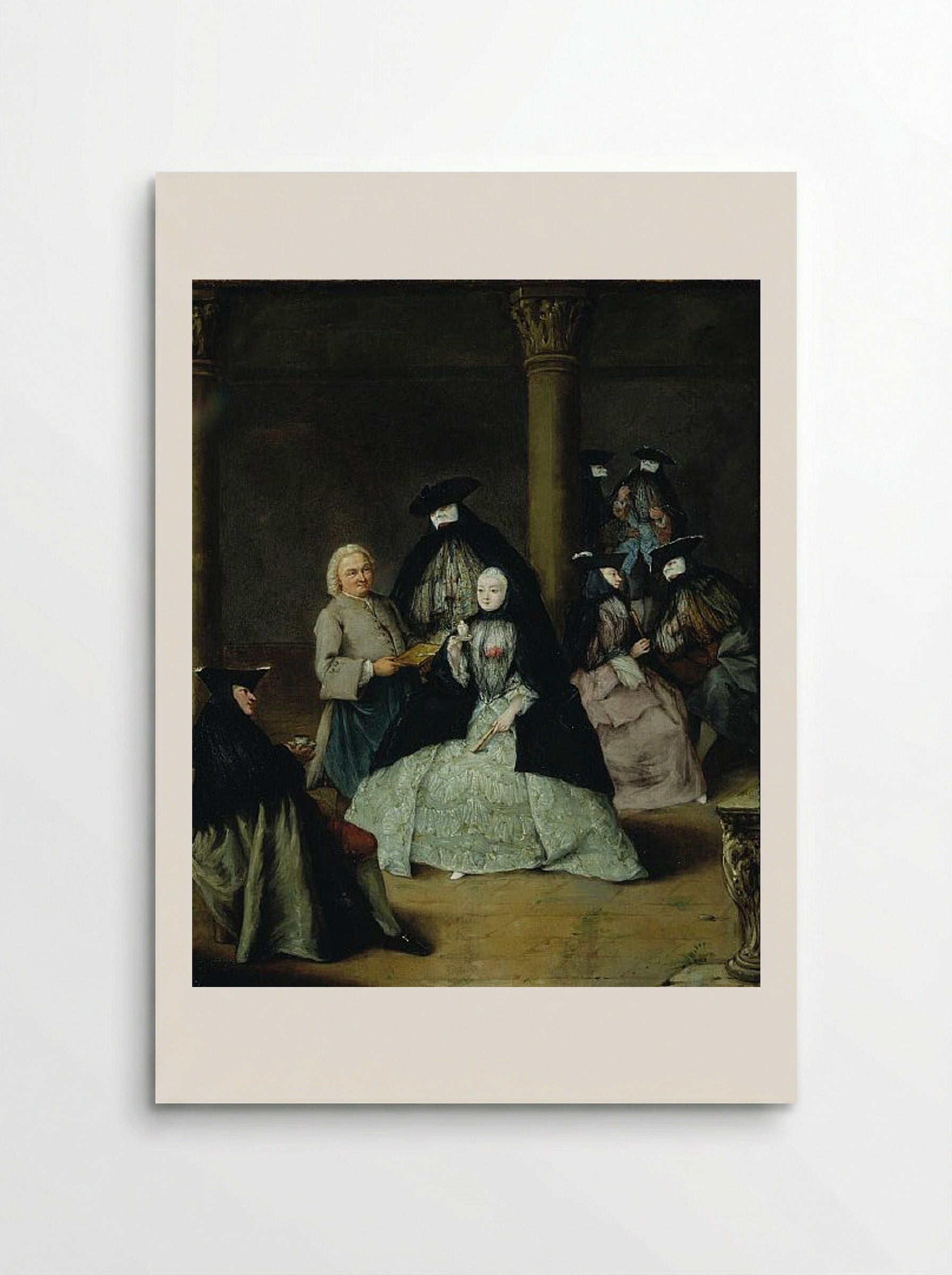 Masked Party in a Courtyard - Pietro Longhi - Poster