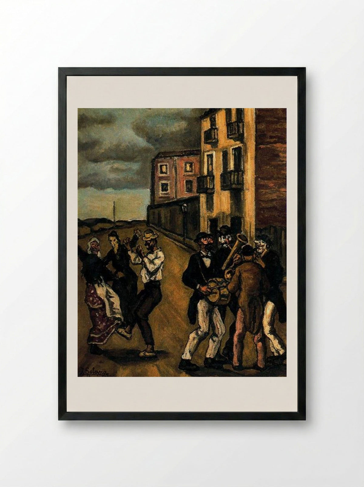 Masks - José Gutiérrez Solana - Framed Print Black